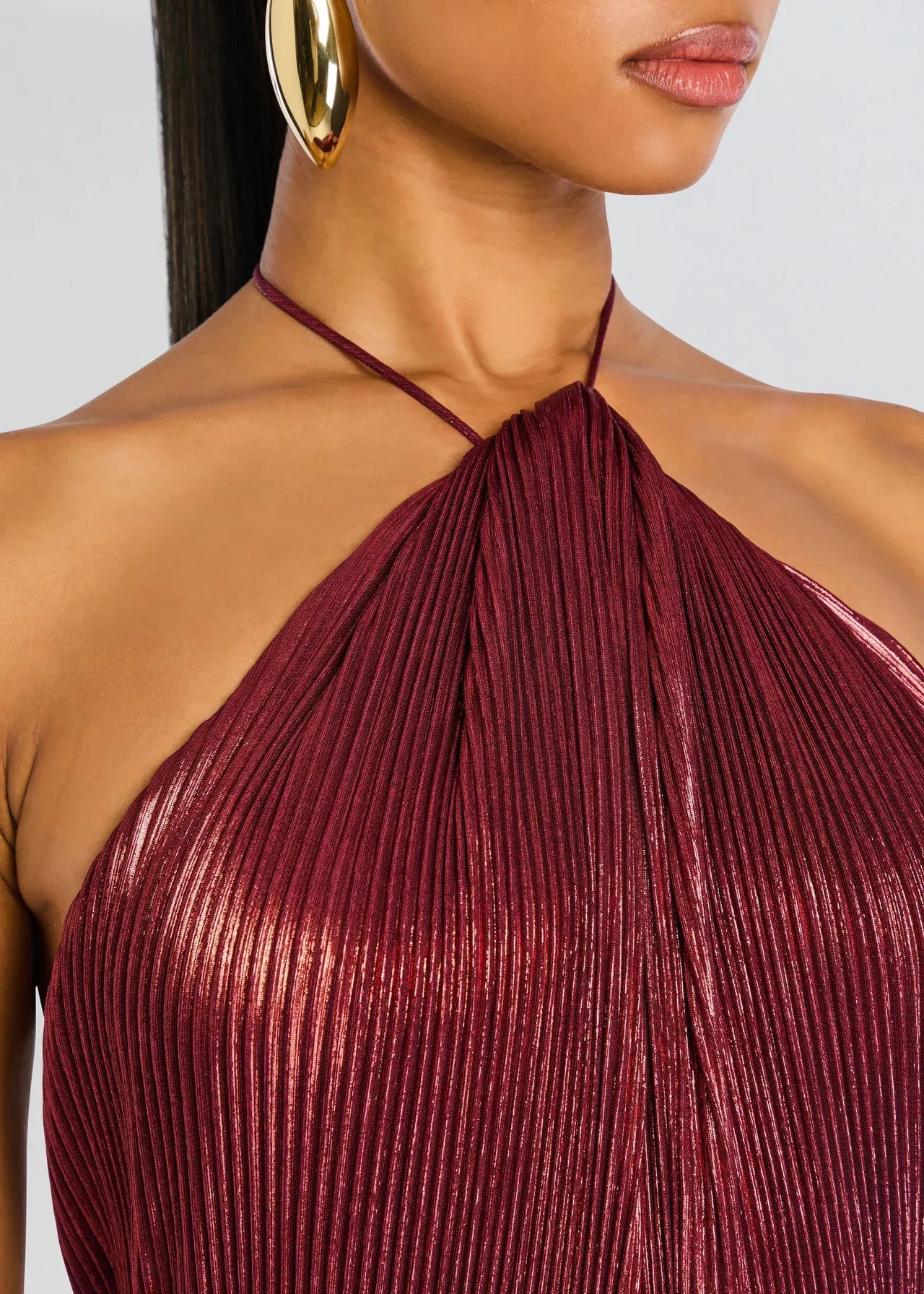 Radiant Sheath Halter Neck Sleeveless Open Back Floor Length Plus Size Evening Dress