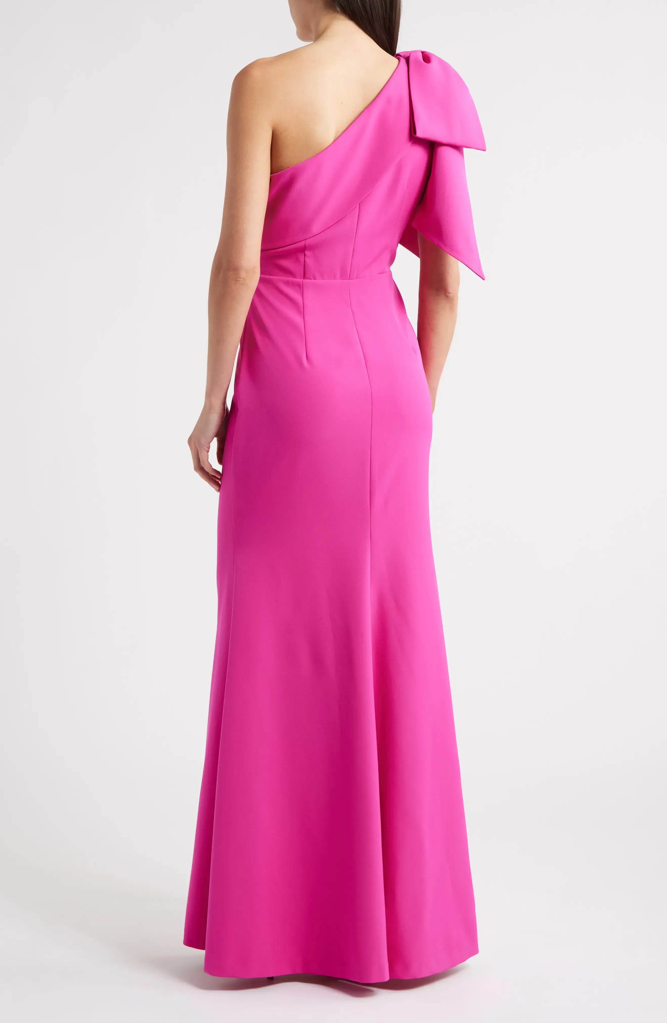 Radiant Sheath One Shoulder Sleeveless Open Back Floor Length Evening Dress