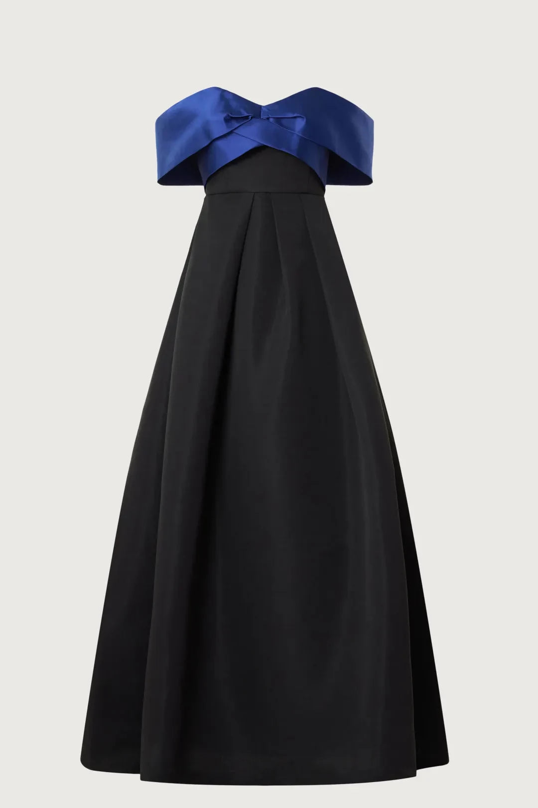 Regal A Line Off Shoulder Contrast Bodice Floor Length Plus Size Prom Dress