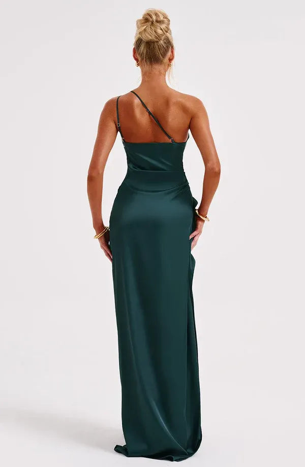 Rich Mermaid One Shoulder Sleeveless Adjustable Strap Floor Length For Women Evening Dress