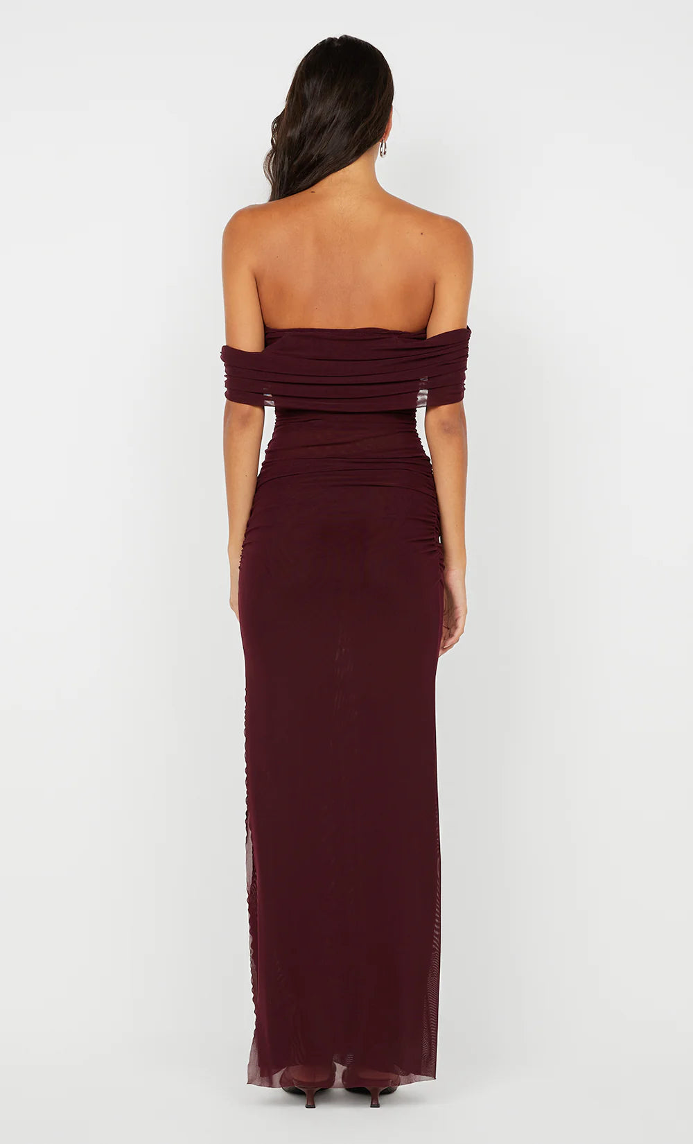 Rich Sheath Off Shoulder Sleeveless Open Back Floor Length For Ladies Prom Dress