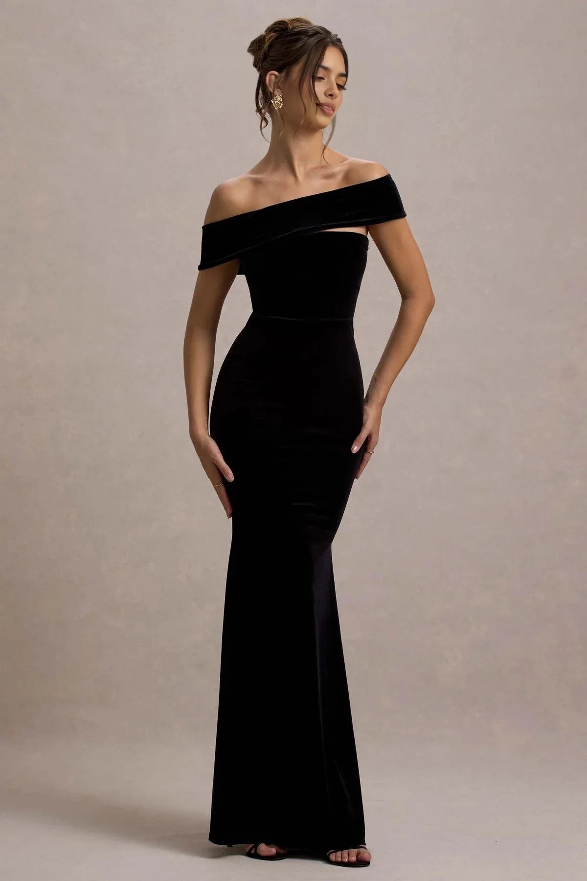 Riveting Mermaid One Shoulder Sleeveless Back Zipper Floor Length Evening Dress