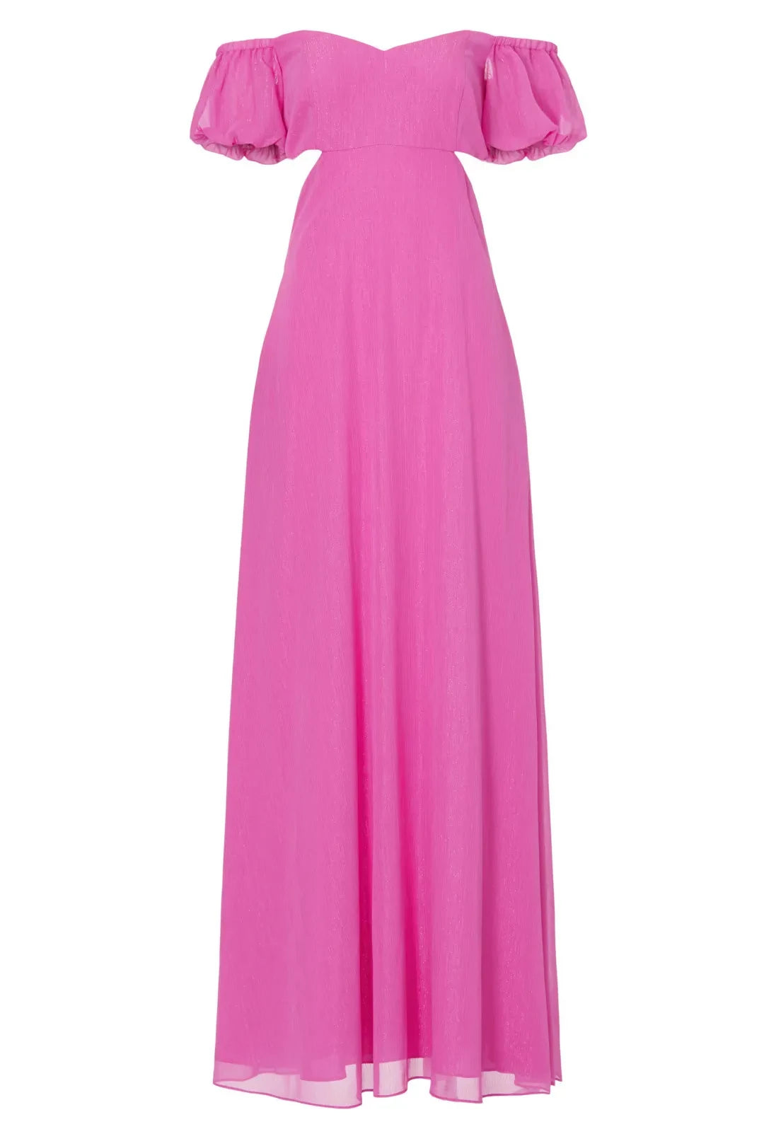 Romantic A Line Sweetheart Neck Puff Sleeve Cutout Waist Floor Length Plus Size Prom Dress