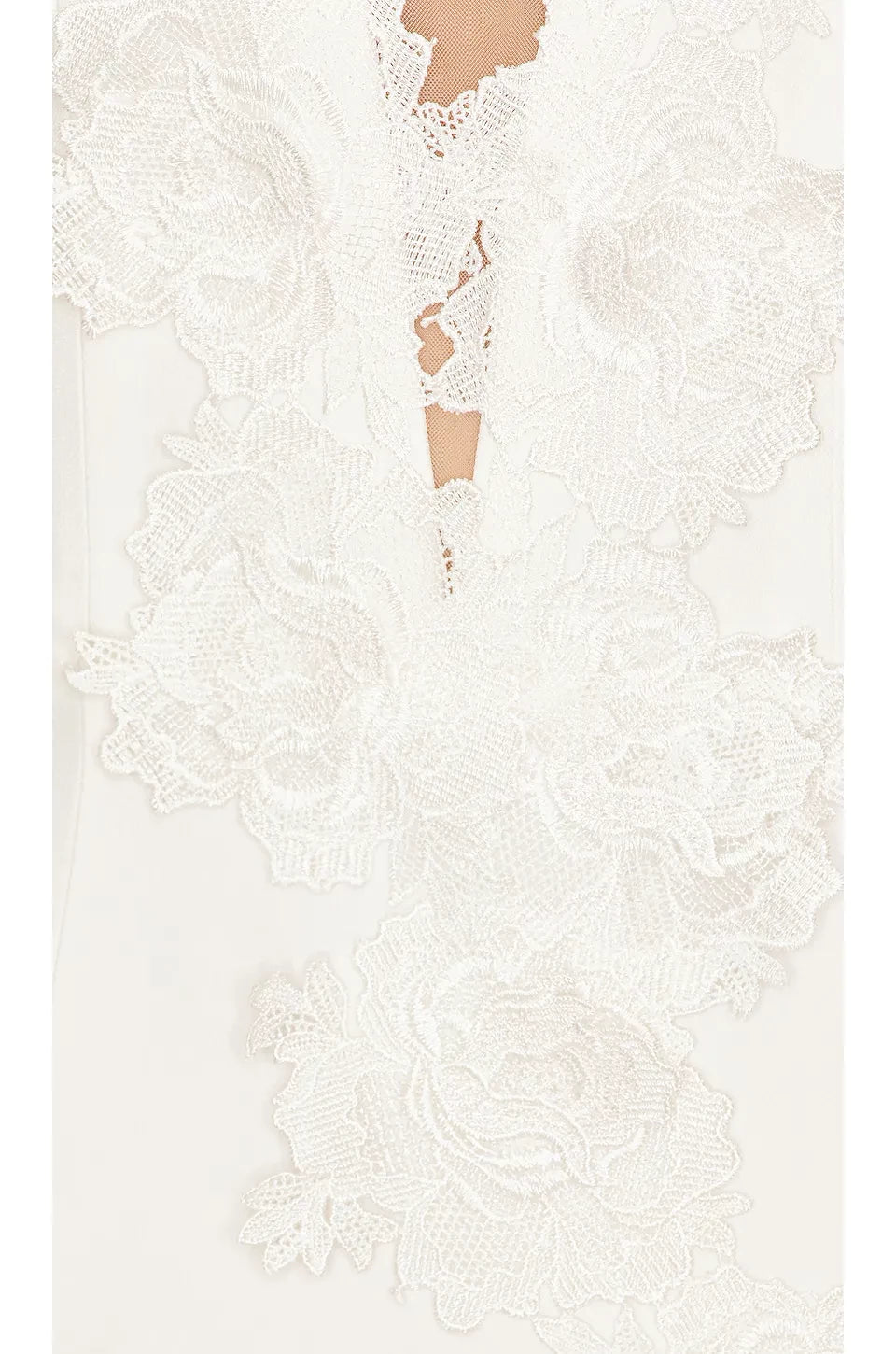 Romantic Mermaid Strapless Lace Embellished High Slit Floor Length Evening Dress