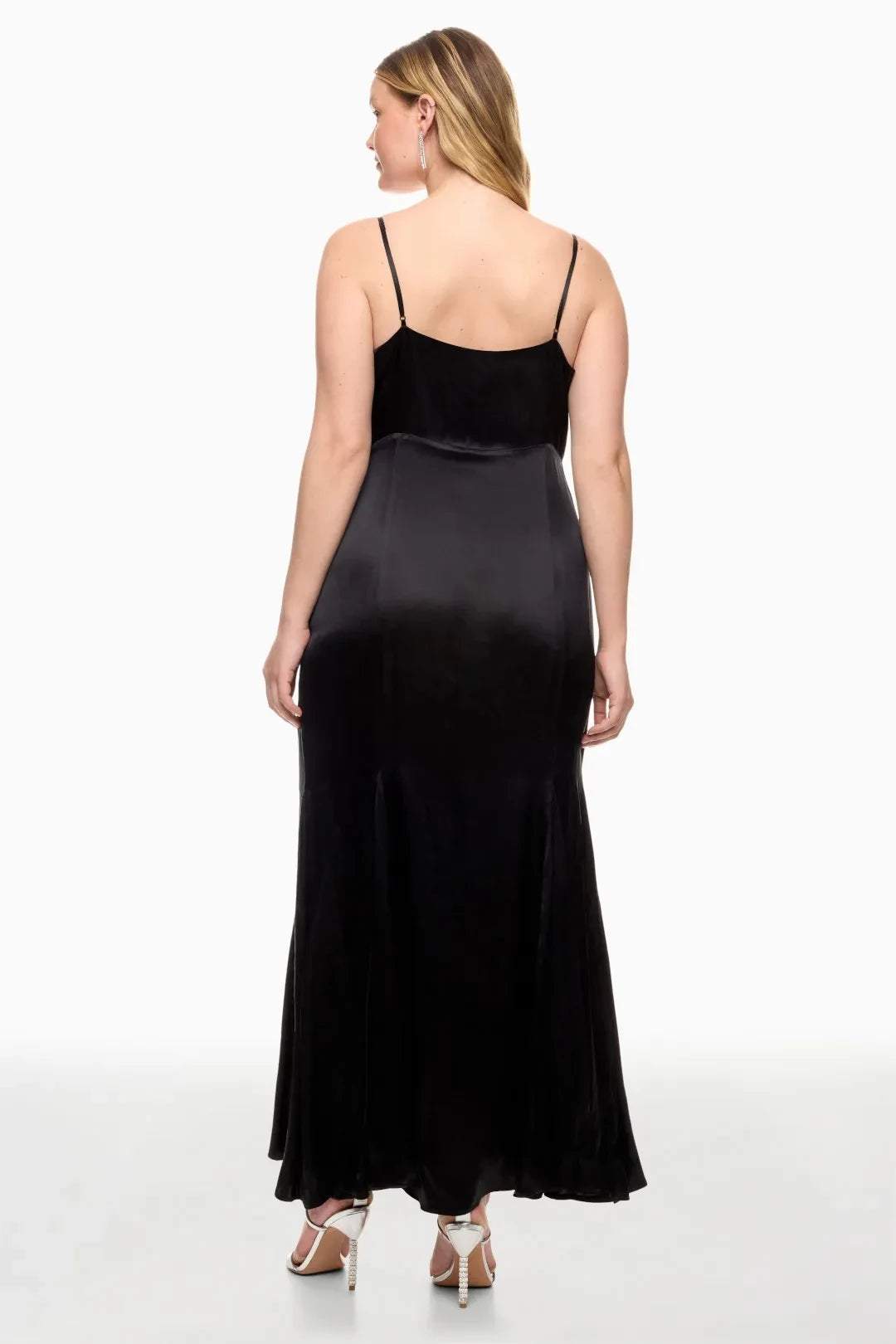 Romantic Sheath V Neck Sleeveless Lace Trimmed Floor Length Plus Size Prom Dress