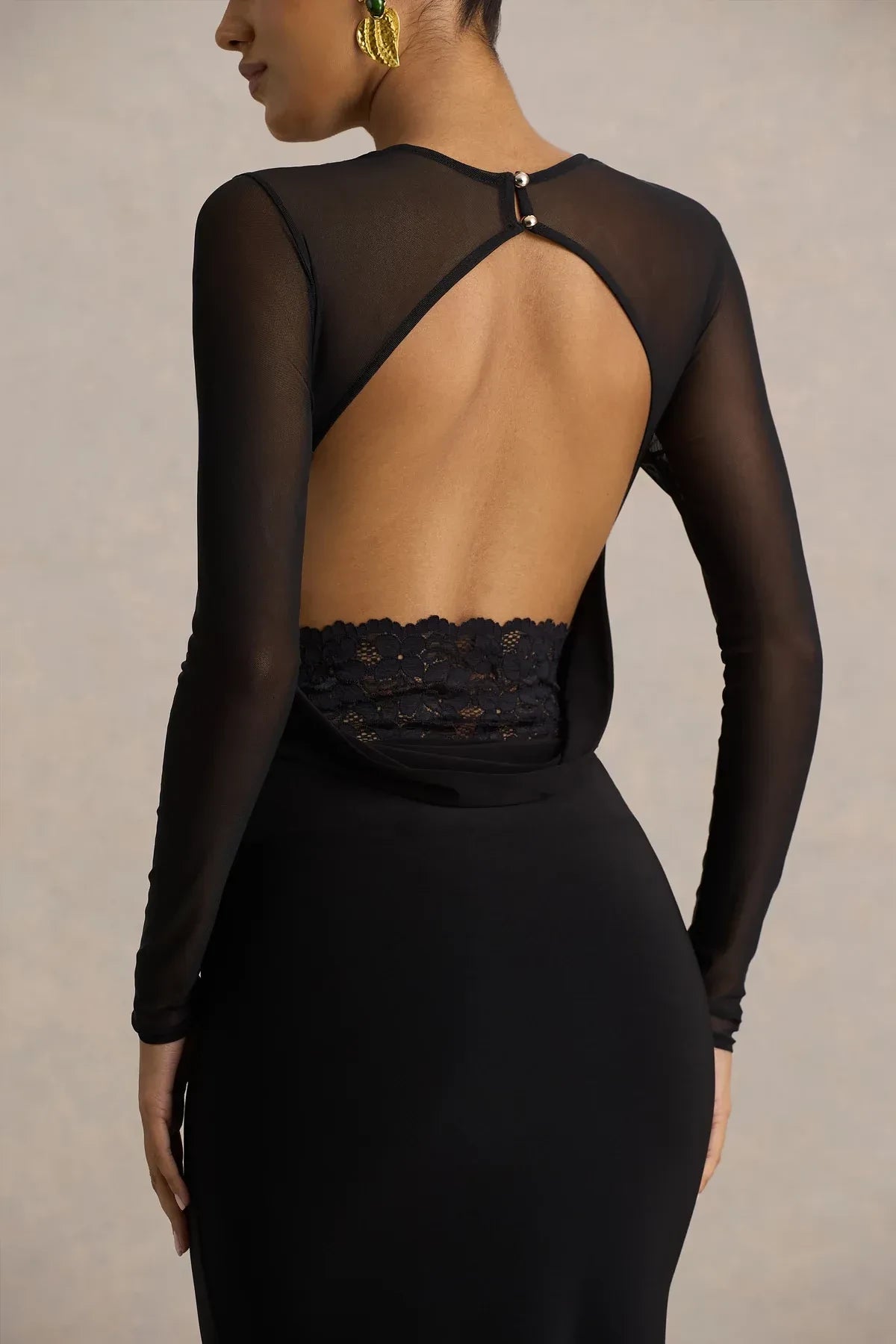 Sensational Mermaid Sweetheart Neck Mesh Sleeve Lace Back Floor Length Evening Dress