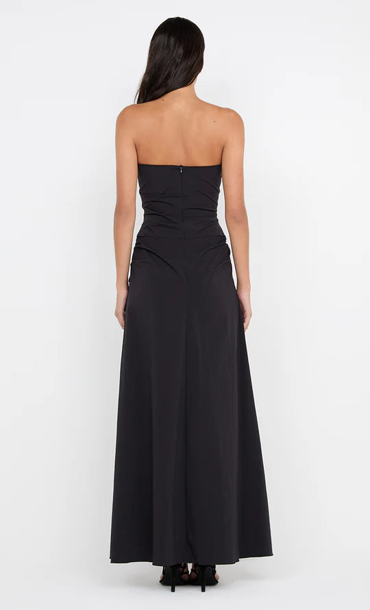 Sharp Sheath Strapless Sleeveless Ruched Back Floor Length For Ladies Prom Dress