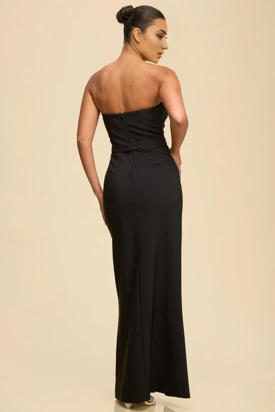 Sharp Sheath V Neck Sleeveless Open Back Floor Length Hot sale Prom Dress