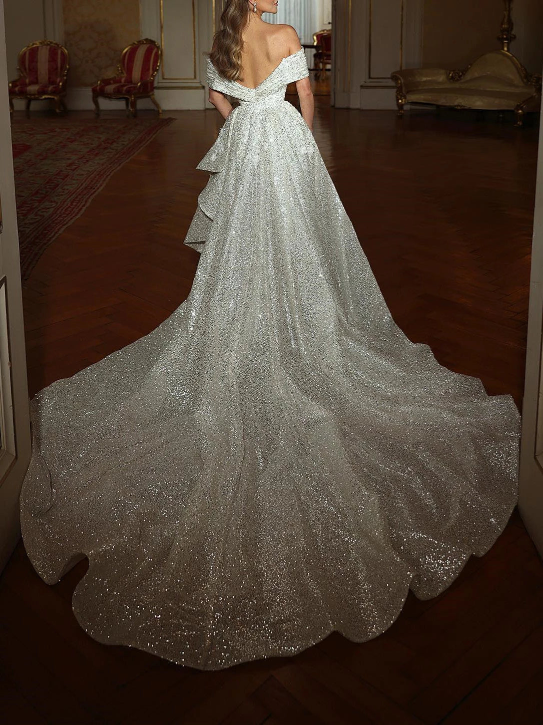 Sheath Off-the-Shoulder Floor-length Prom Dresses Party Dress  Evening Dresses