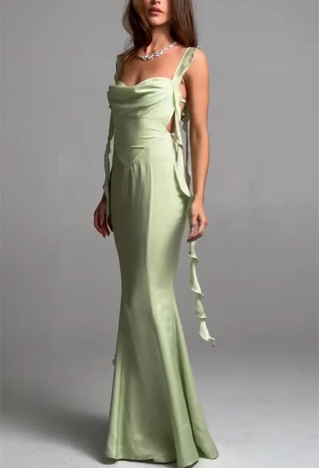 Sheath Strapless Sleeveless Floor-Length Long With Sash Party Dress Evening Dresses