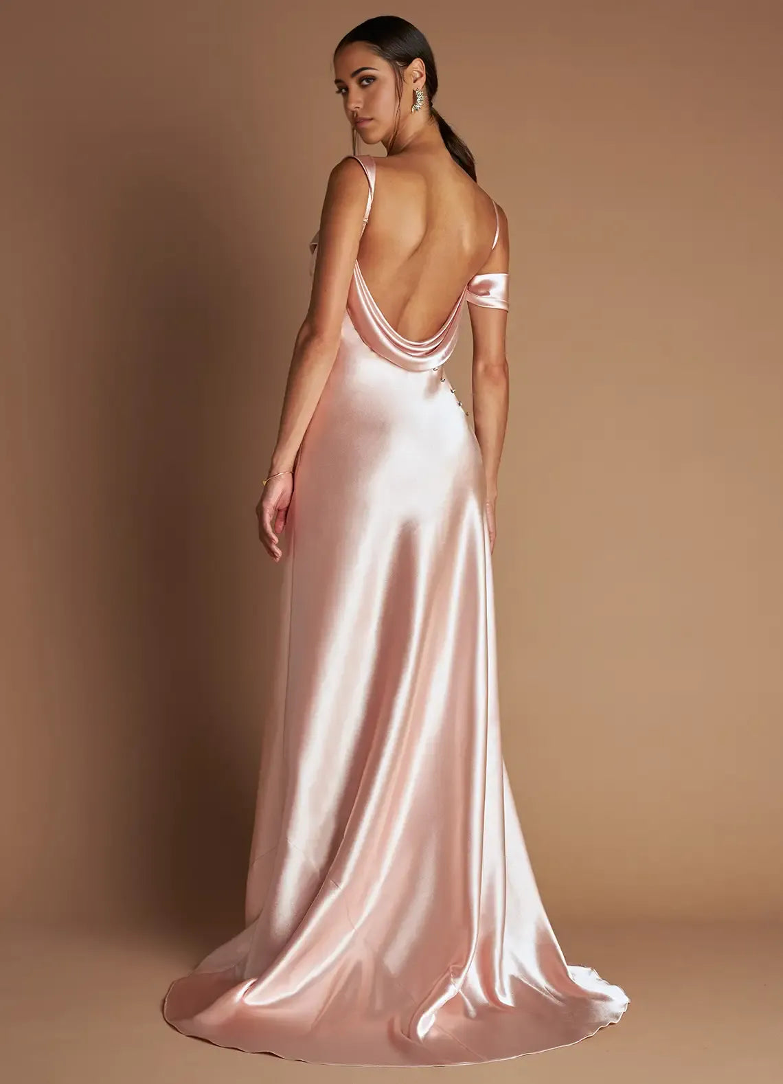Shimmering Sheath Off the Shoulder Sleeveless Deep V Back Floor Length For Sale Prom Dress