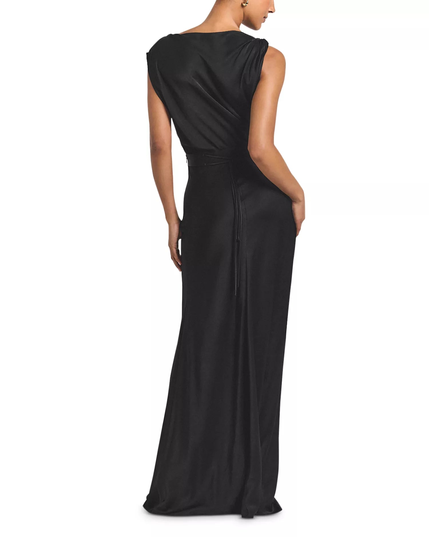Silky Sheath Boat Neck Cap Sleeve Zipper Back Floor Length Hot Sale Prom Dress
