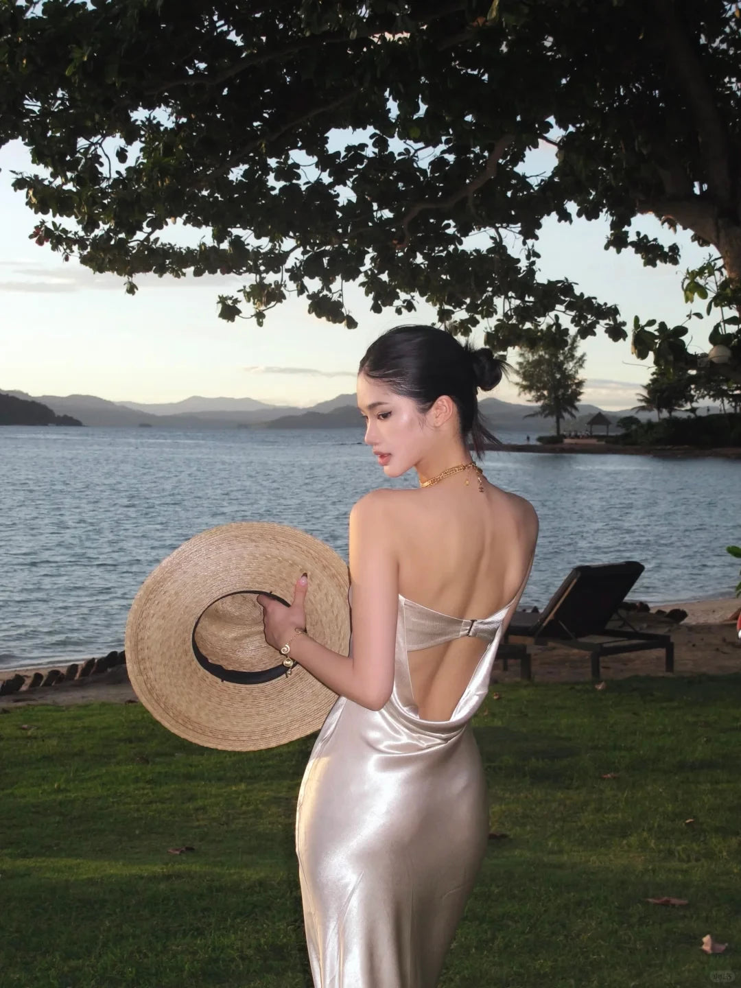 Silver Grey Sheath Strapless Satin Sleeveless Off-the-shoulder Long Floor length Prom Dress Cocktail Dress Homecoming Dress Evening Dress Party Dress