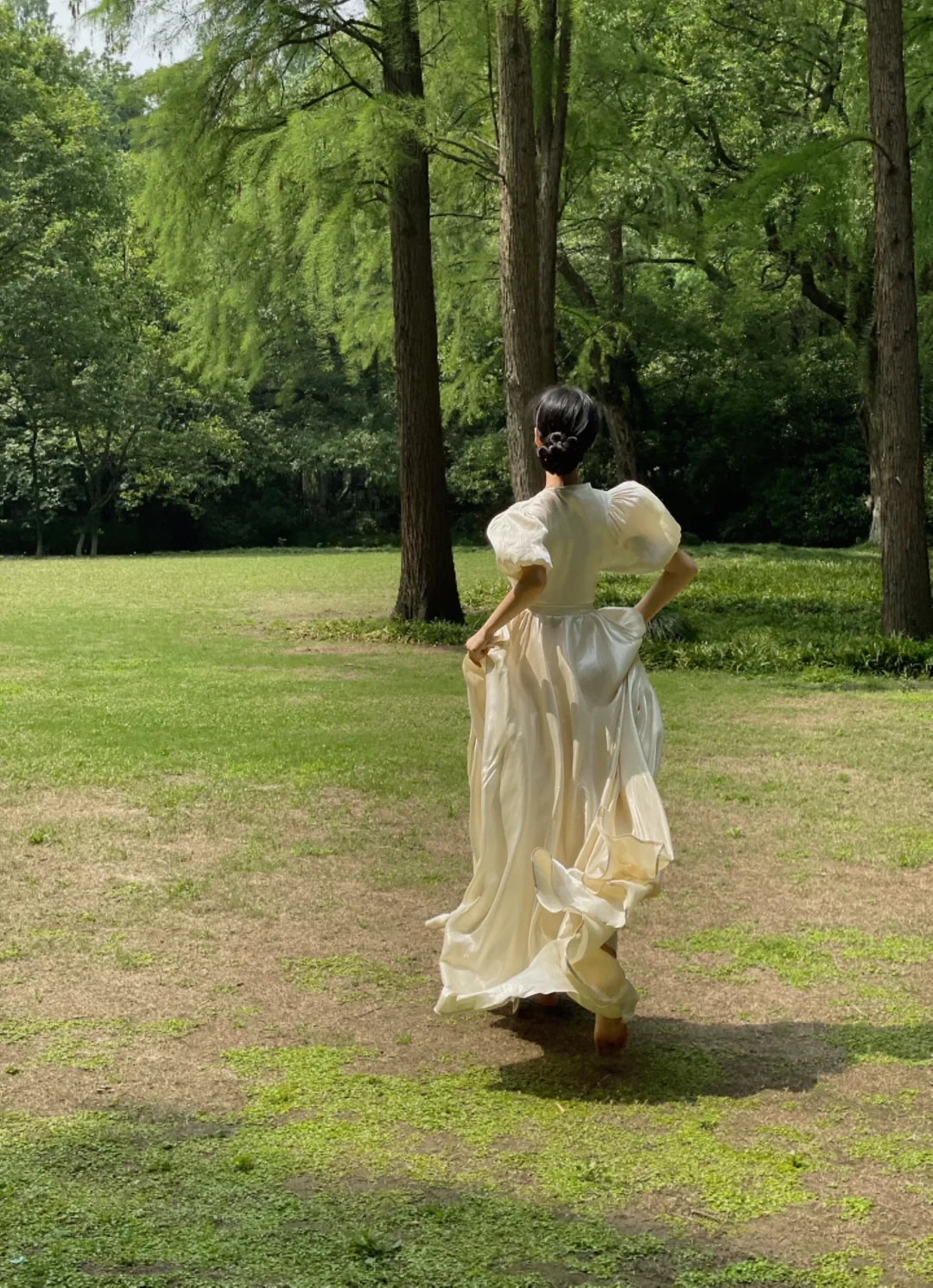 Simple A Line Puff V Neck Satin Short Sleeves Floor length Off-the-shoulder Sleeveless Prom Dress Cocktail Dress Homecoming Dress Evening Dress Party Dress