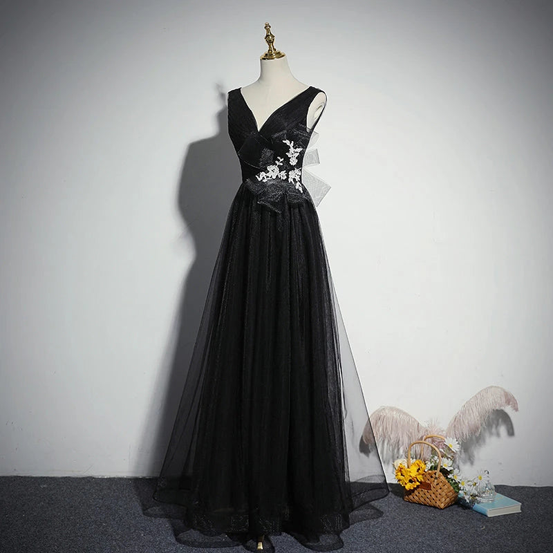 Simple And Generous Tulle Sleeveless Lace Up Floor Length Evening Dress Party Dresses Prom Dress