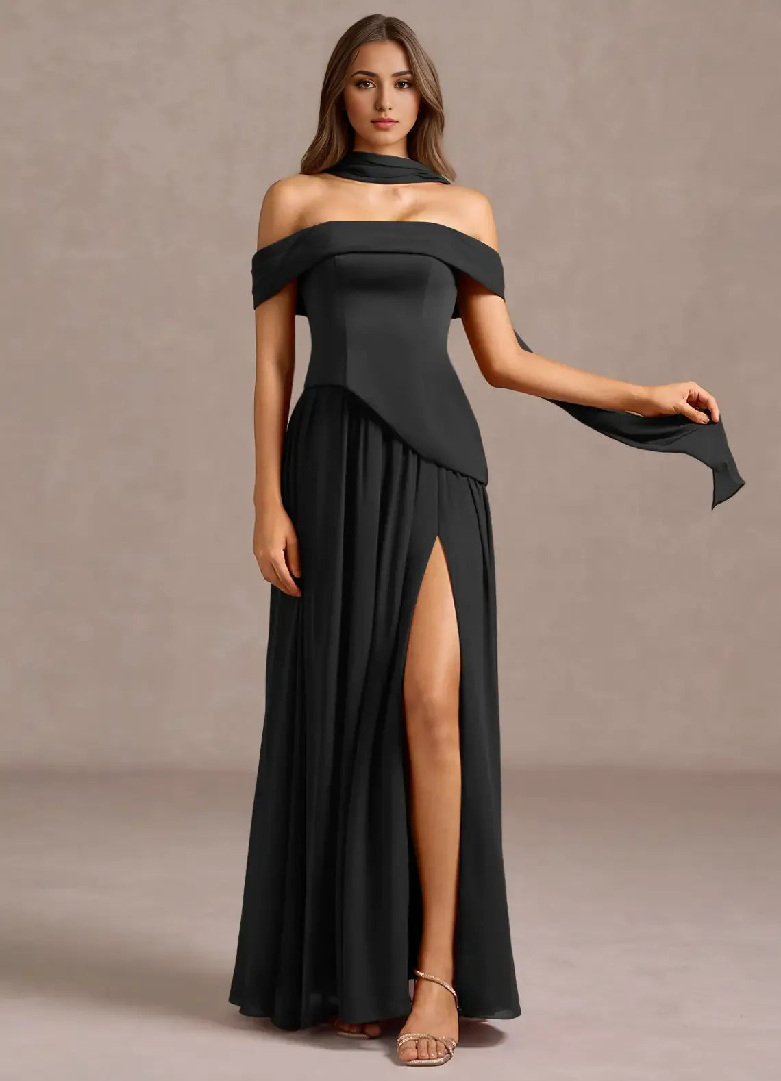 Sleek A Line Sweetheart Off the Shoulder Spaghetti Strap Open Back Floor Length Female Prom Dress ﻿