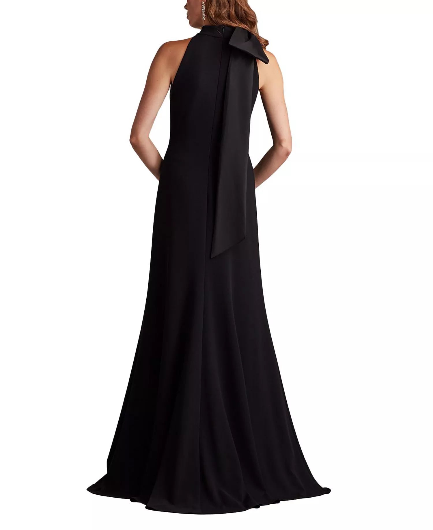 Sleek Ballgown Halter Neck Sleeveless Bow Back Floor Length For Sale Prom Dress