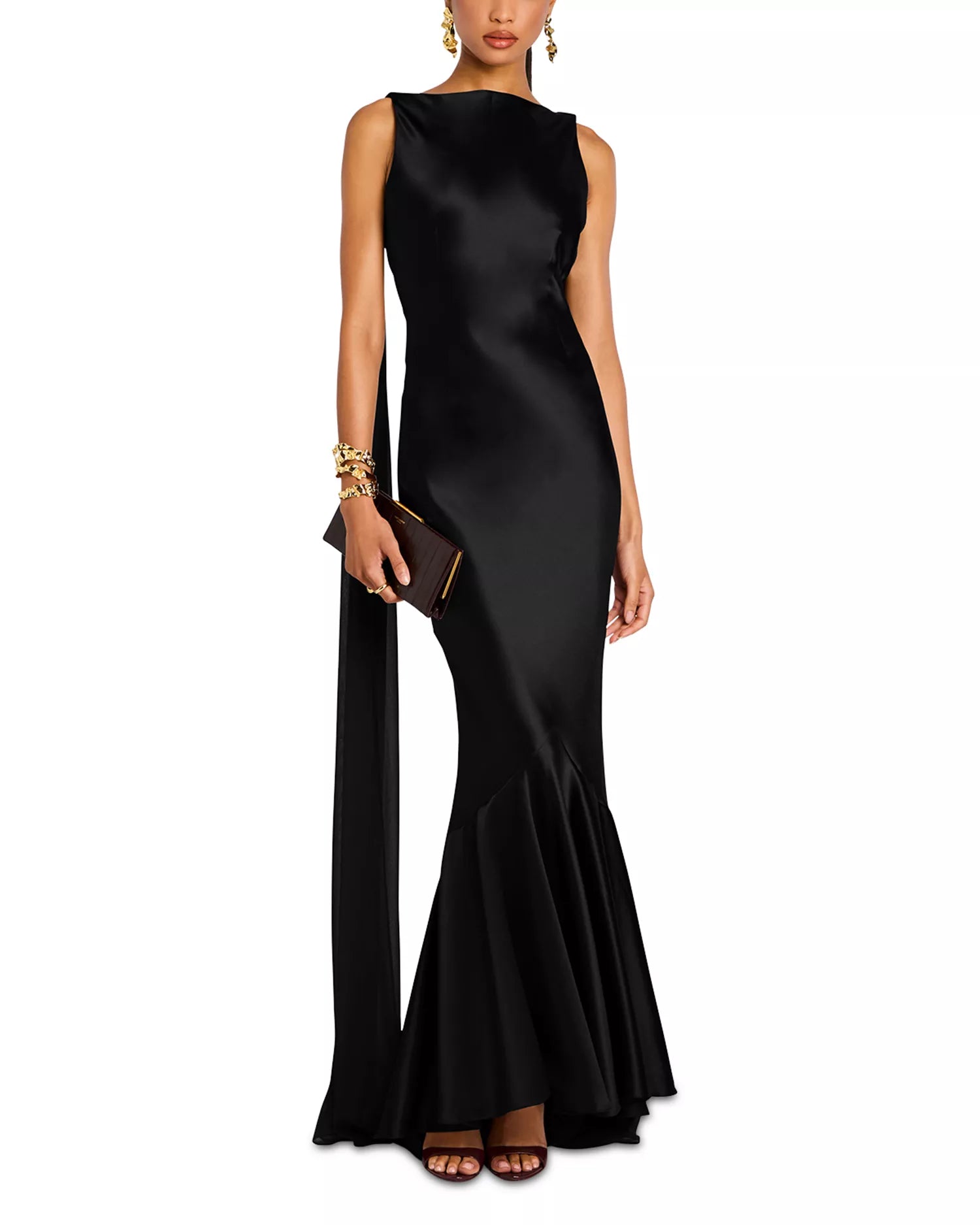 Sleek Mermaid One Shoulder Sleeveless Deep V Back Floor Length For Women Prom Dress