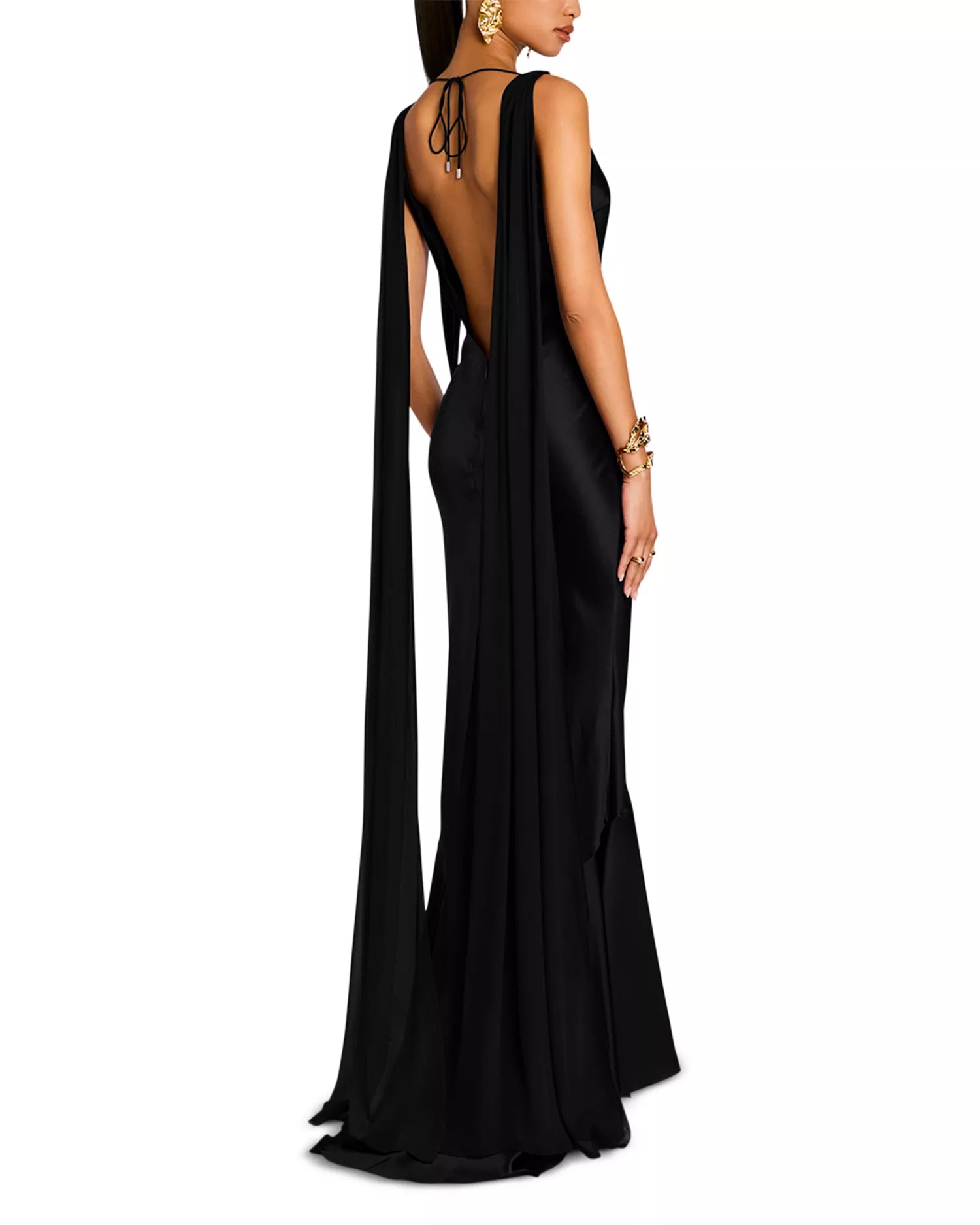 Sleek Mermaid One Shoulder Sleeveless Deep V Back Floor Length For Women Prom Dress