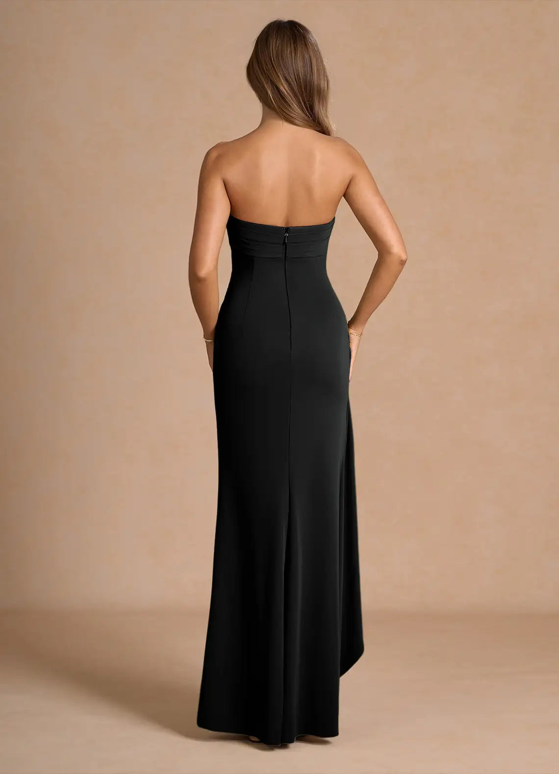 Sleek Mermaid Spaghetti Strap Sleeveless Open Back High Low For Sale Prom Dress
