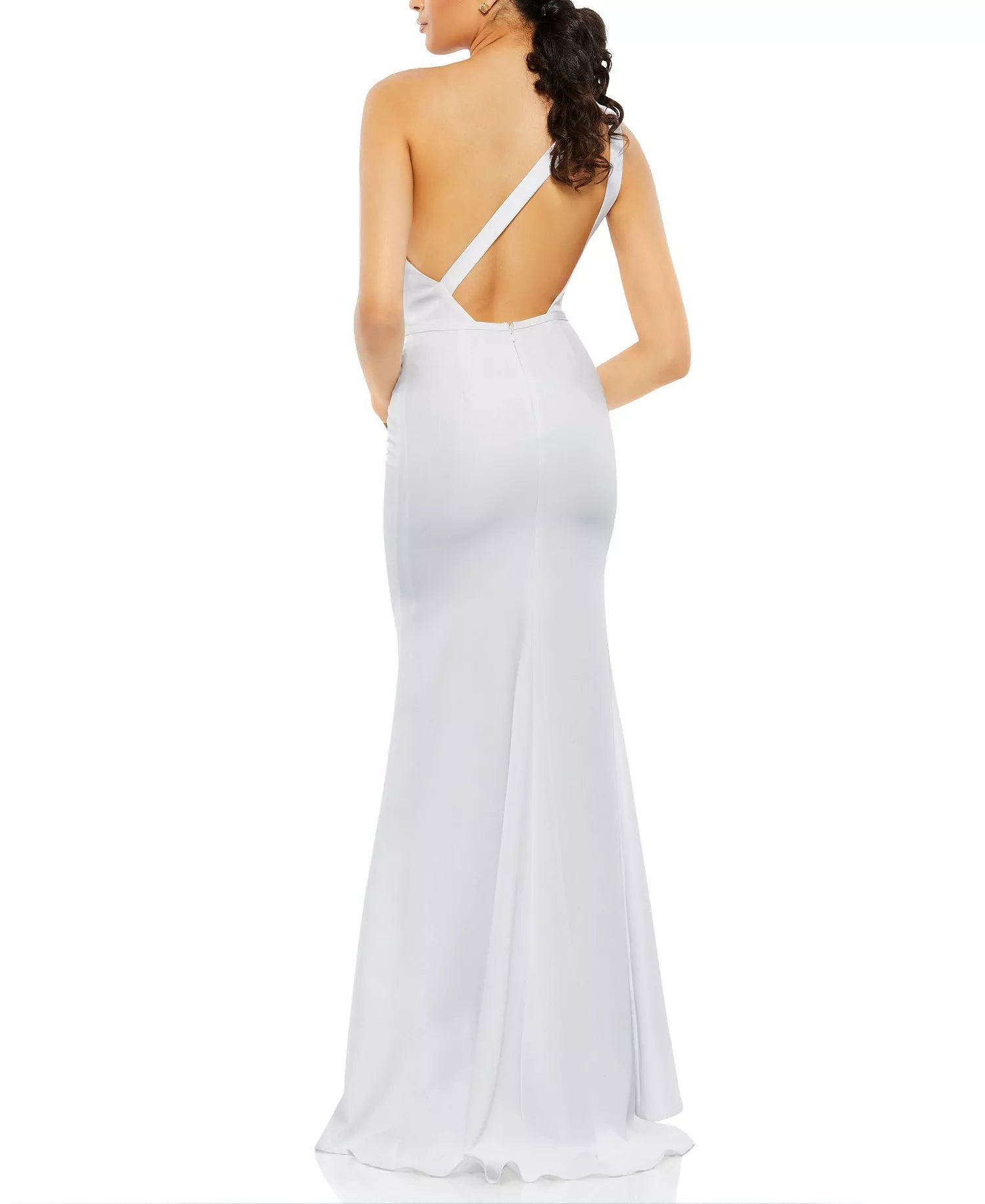 Sleek Trumpet One Shoulder Sleeveless Cut Out Back Floor Length For Sale Prom Dress ﻿