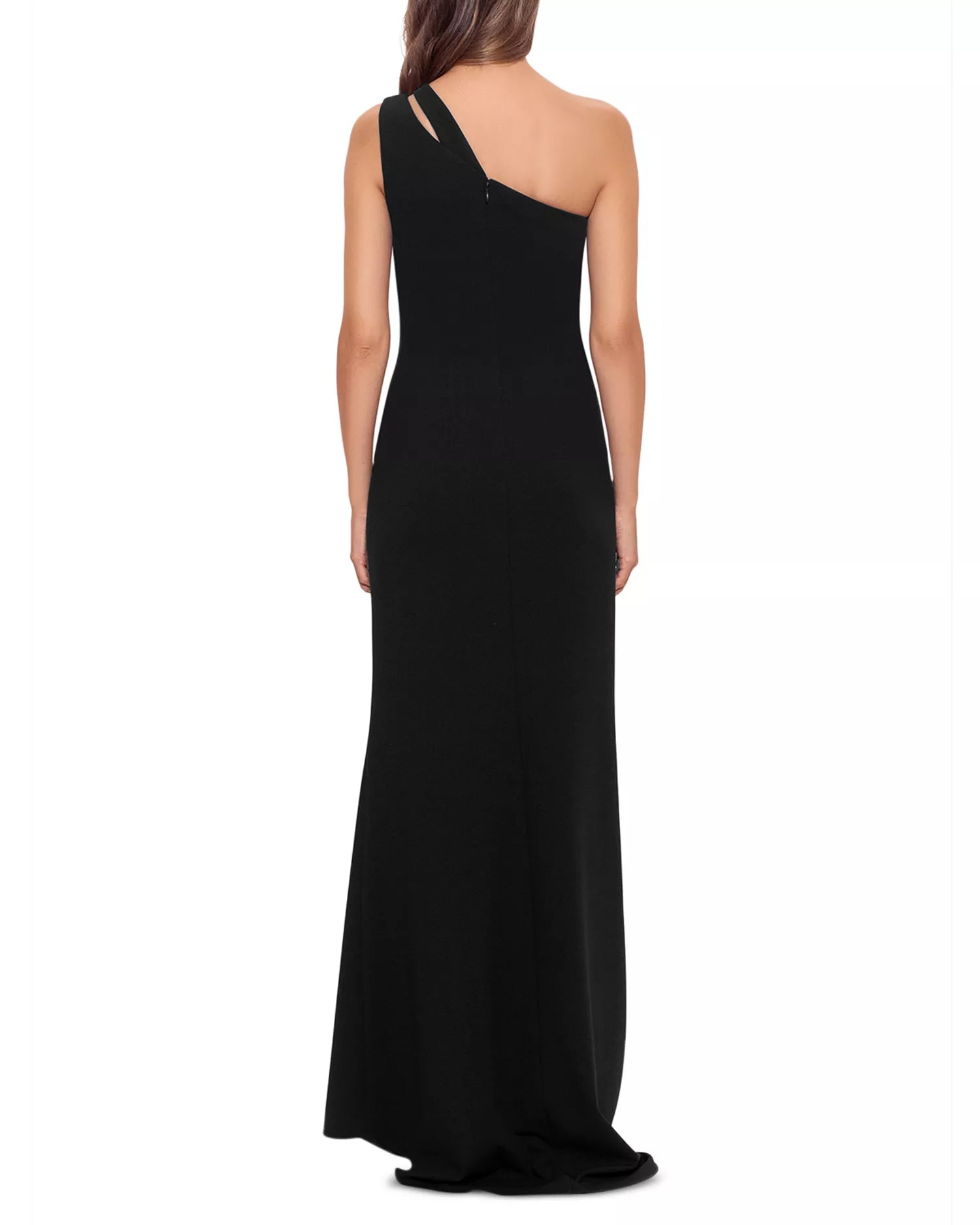 Sleek Trumpet One Shoulder Sleeveless Cutout Back Floor Length Hot Sale Prom Dress