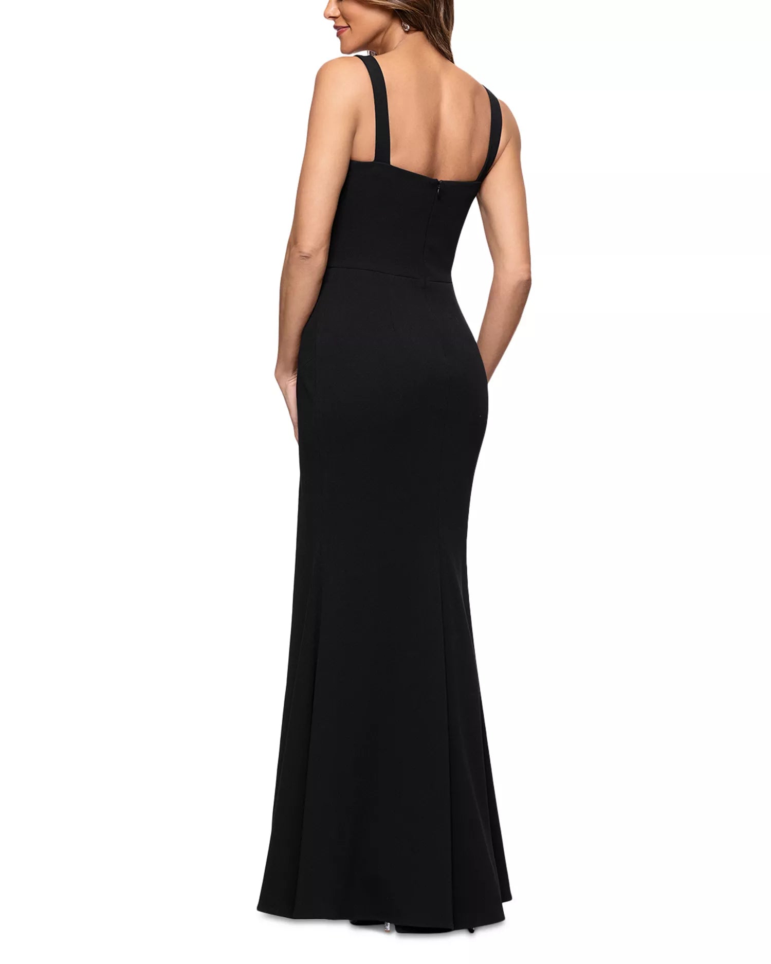 Sleek Trumpet Square Neck Spaghetti Strap Zipper Back Floor Length For Ladies Prom Dress