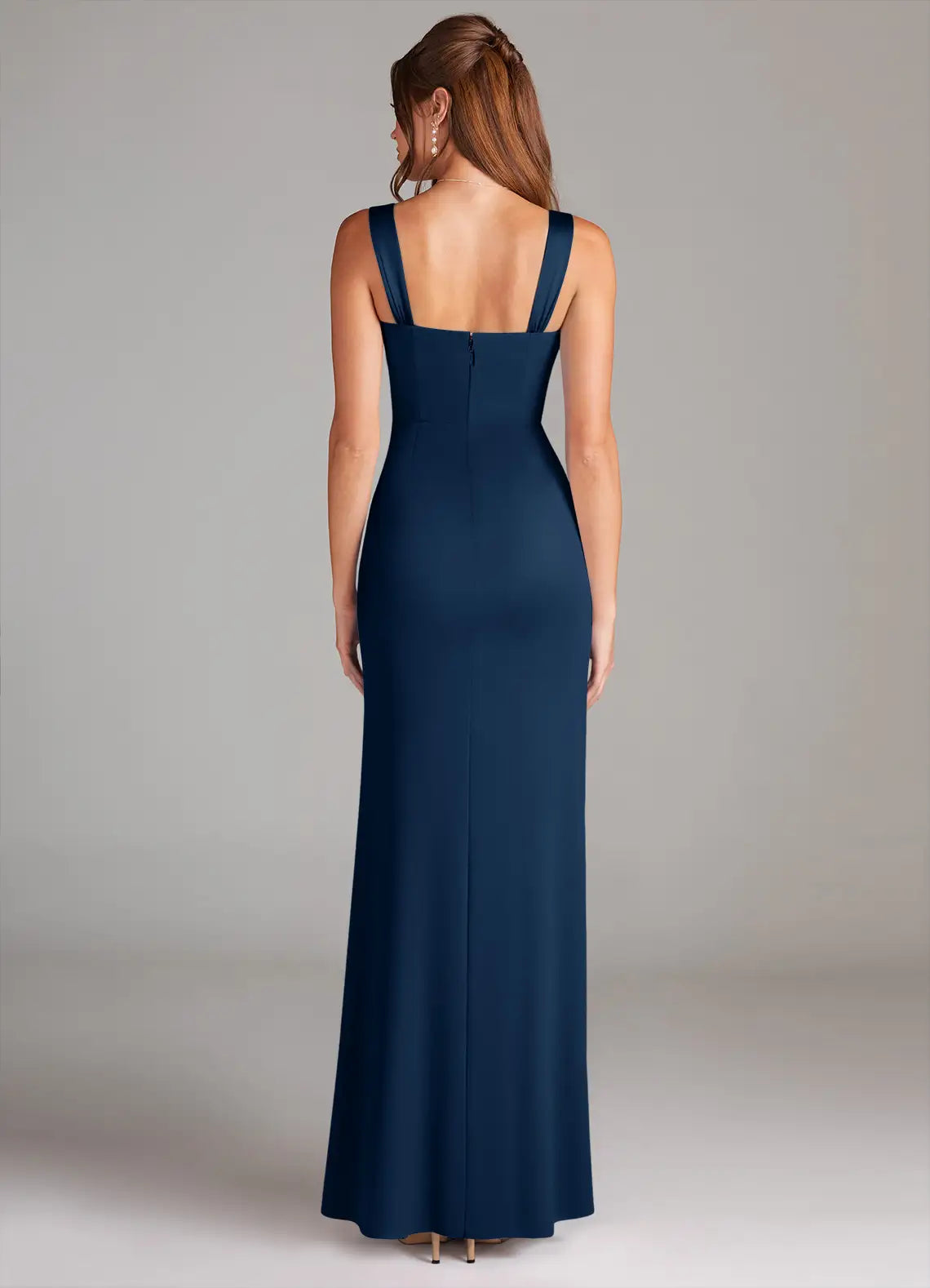 Sleek Trumpet Sweetheart Neck Sleeveless Square Back Floor Length For Women Prom Dress