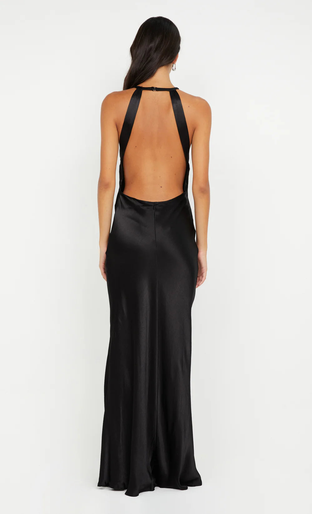 Smooth Sheath Halter Neck Sleeveless Deep Open Back Floor Length For Sale Prom  Dress