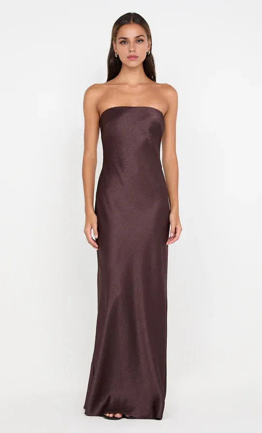 Smooth Sheath Strapless Sleeveless Open Back Floor Length Hot sale Prom Dress