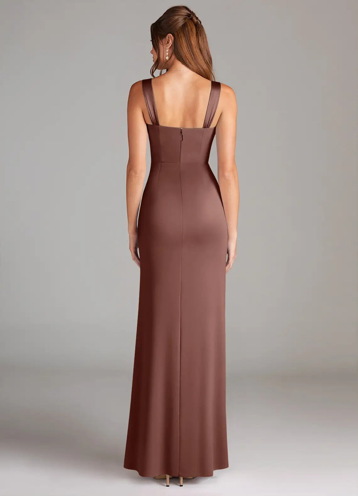 Smooth Trumpet Sweetheart Double Strap Square Back Floor Length For Ladies Prom Dress