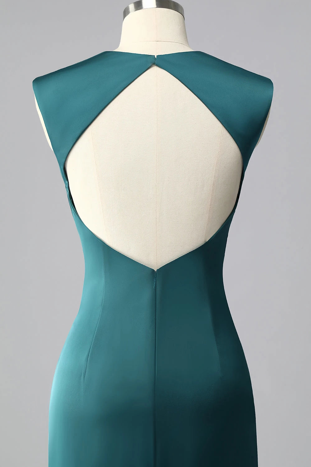 Sophisticated Mermaid V Neck Sleeveless Open Back Evening Dress Homecoming Dress