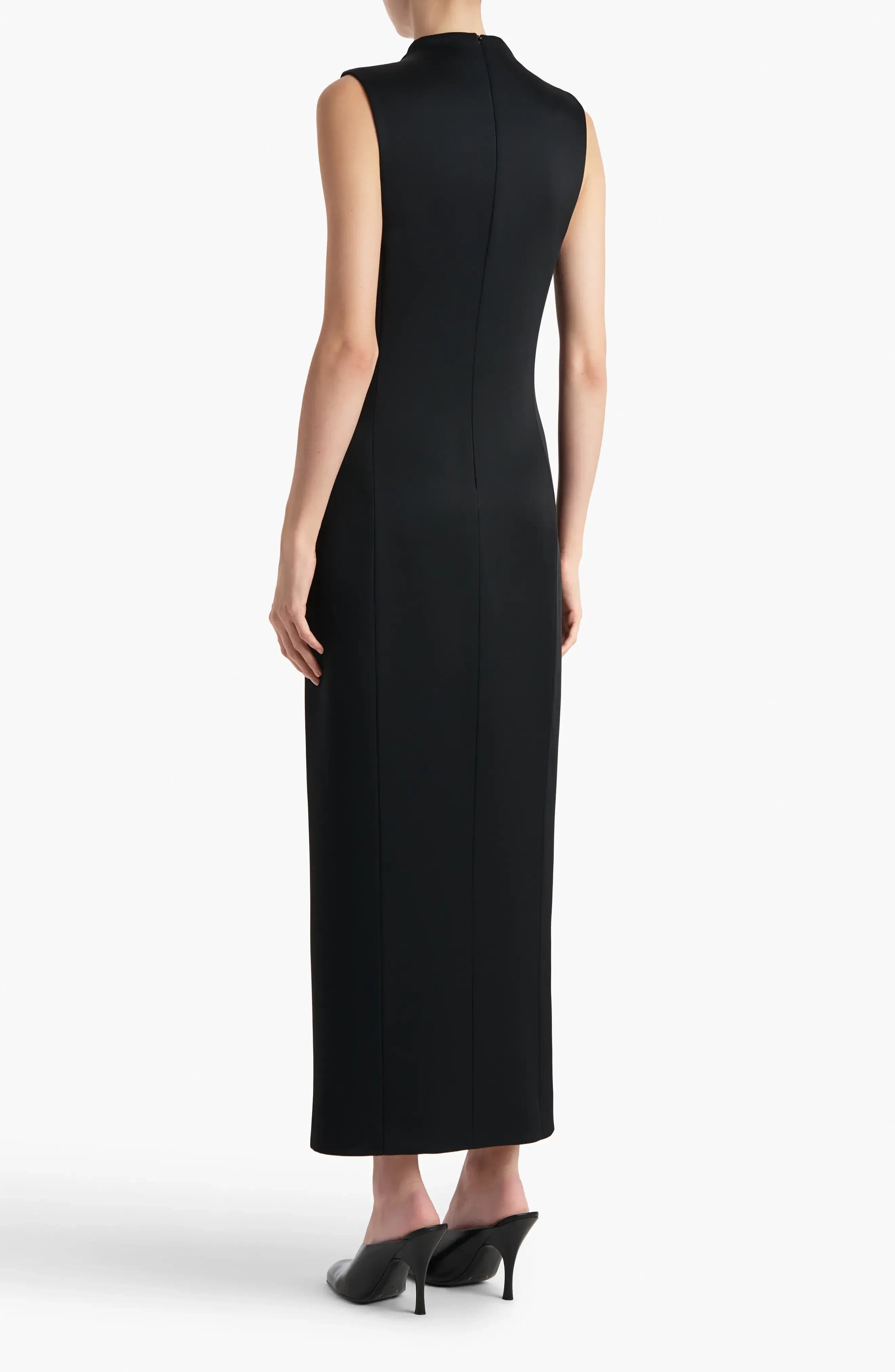 Sophisticated Sheath Keyhole Neck Sleeveless Zipper Back Floor Length Evening Dress
