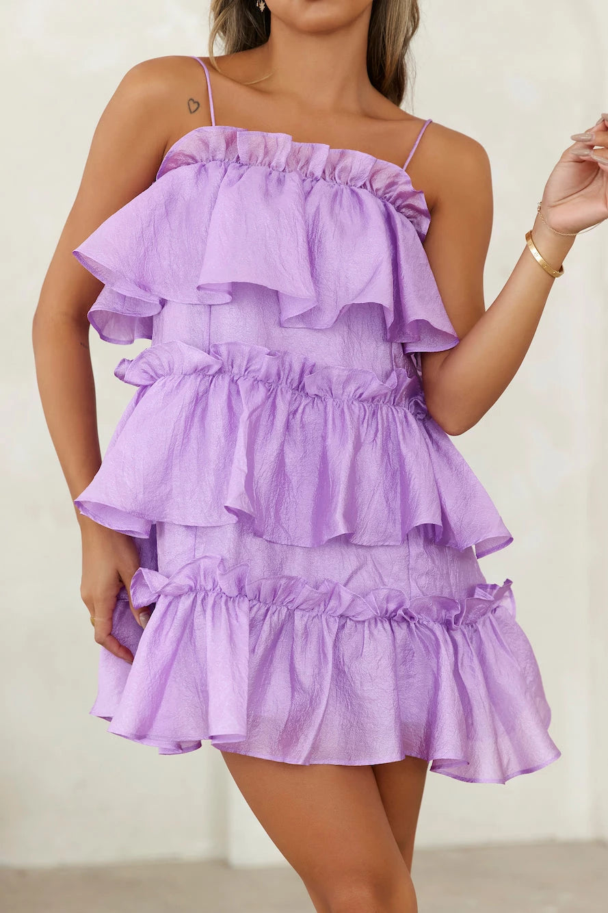 Spaghetti Straps Sleeveless Column Romantic Off the shoulder Short Party Dress Hot Sale For Female