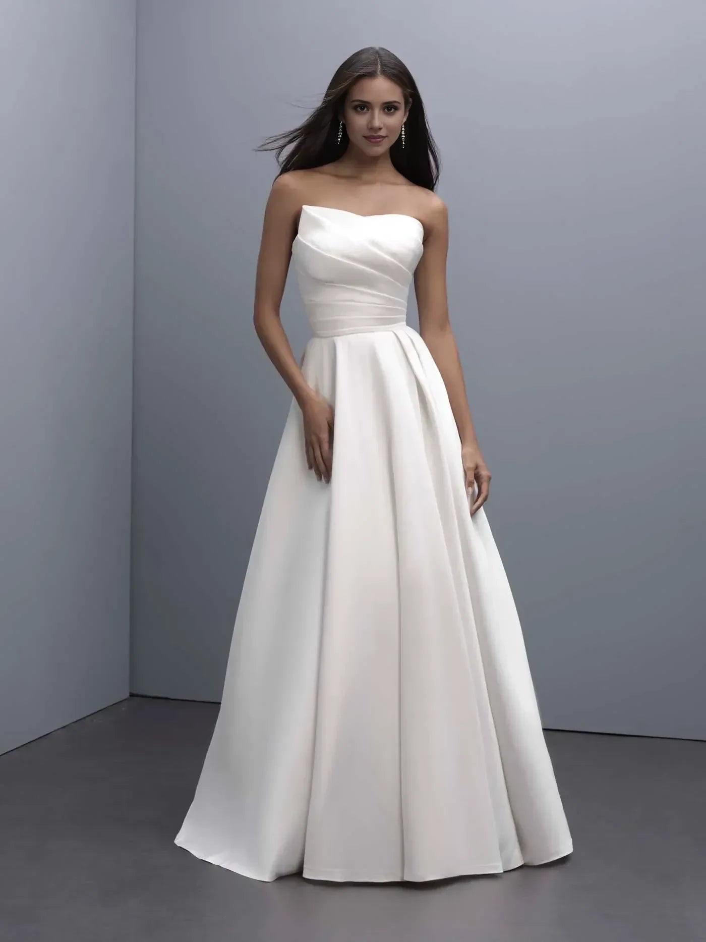 Splendid Ball Gown Strapless Sleeveless Corset Back Floor Length Wedding Dress