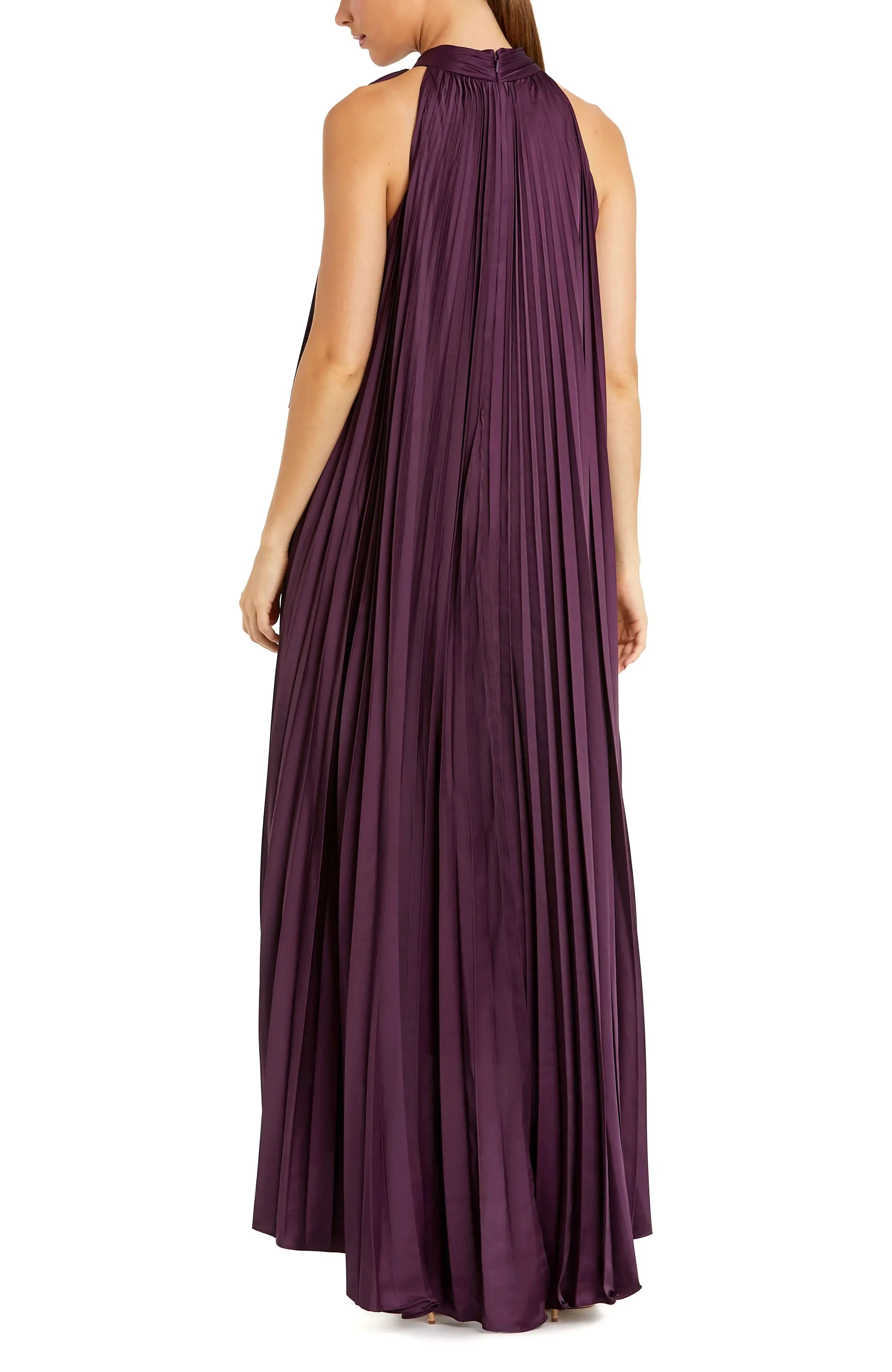 Splendid Sheath Halter Neck Sleeveless Zipper Back High Low Evening Dress