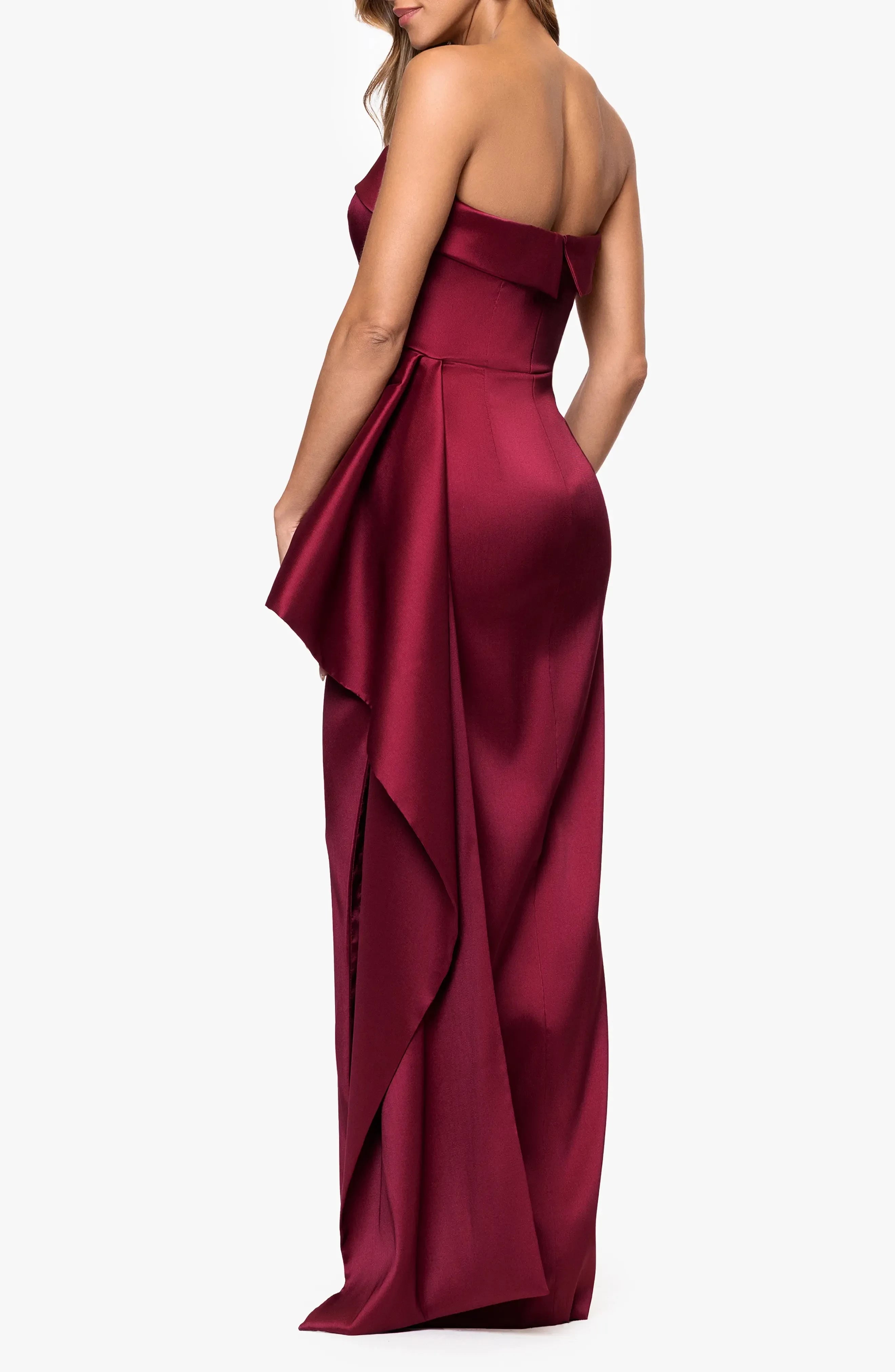 Splendid Sheath Strapless Sleeveless Zipper Back Floor Length Evening Dress