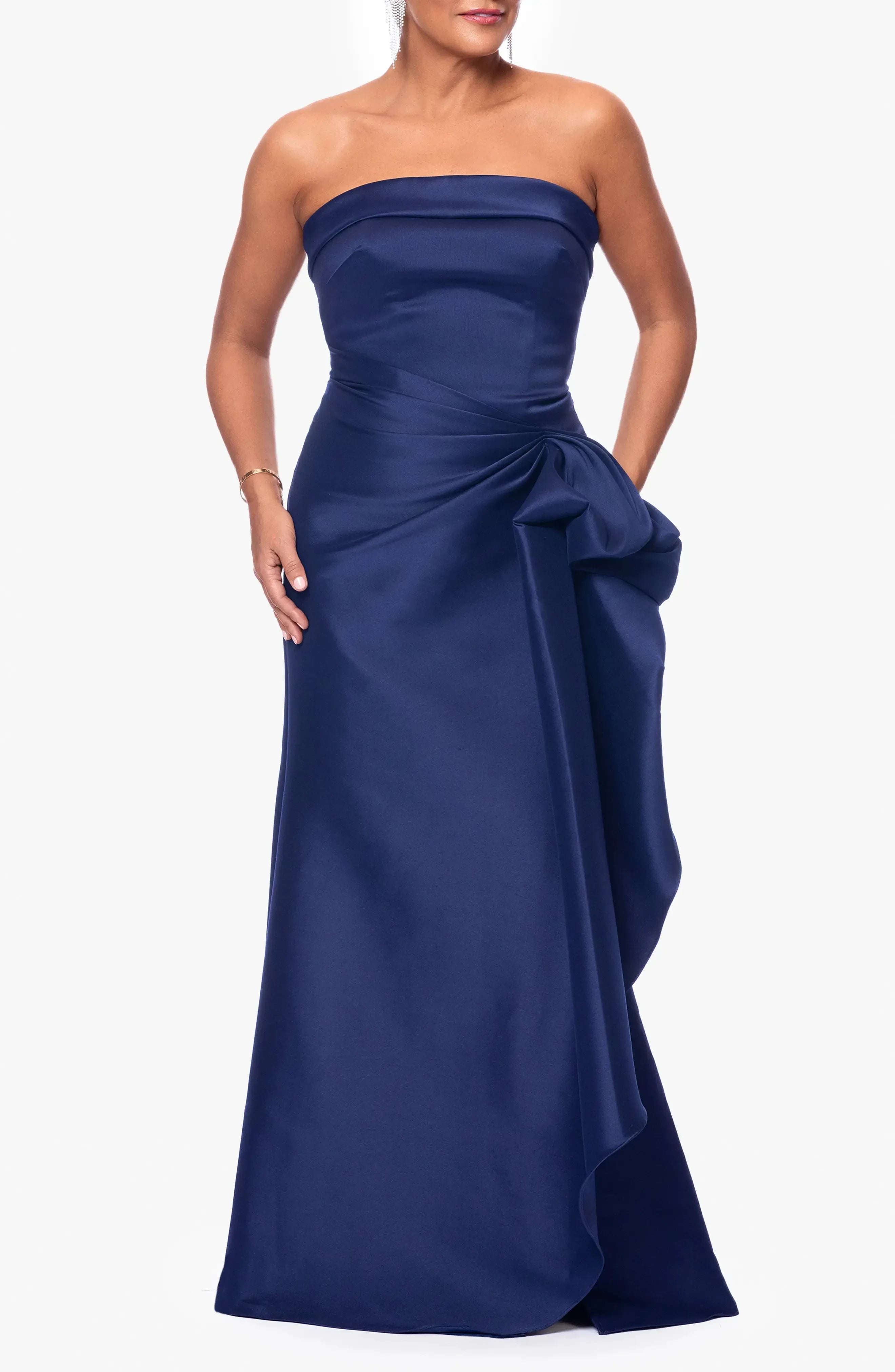 Splendid Strapless Sheath Zipper Back Floor Length Evening Dress