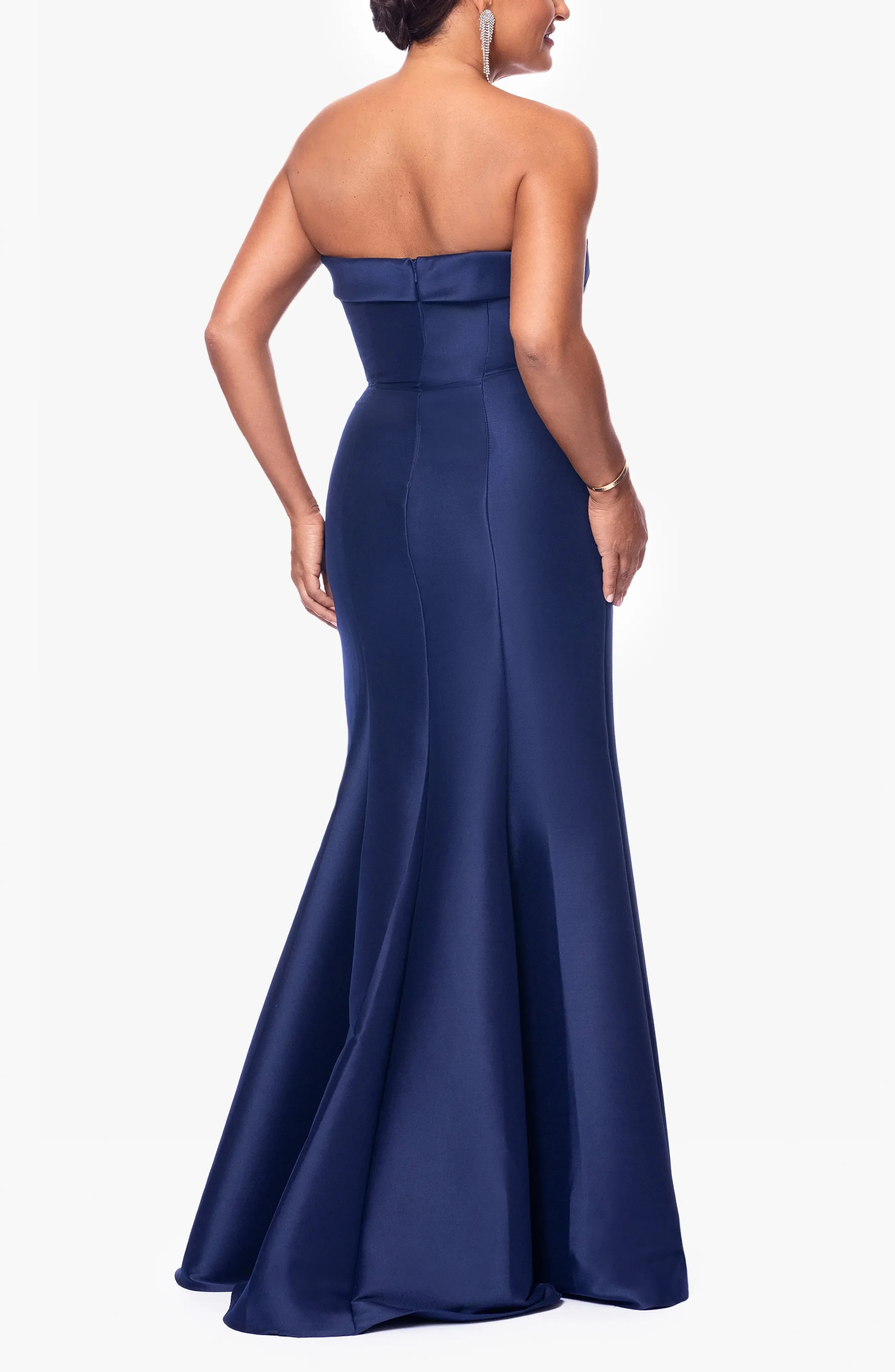 Splendid Strapless Sheath Zipper Back Floor Length Evening Dress
