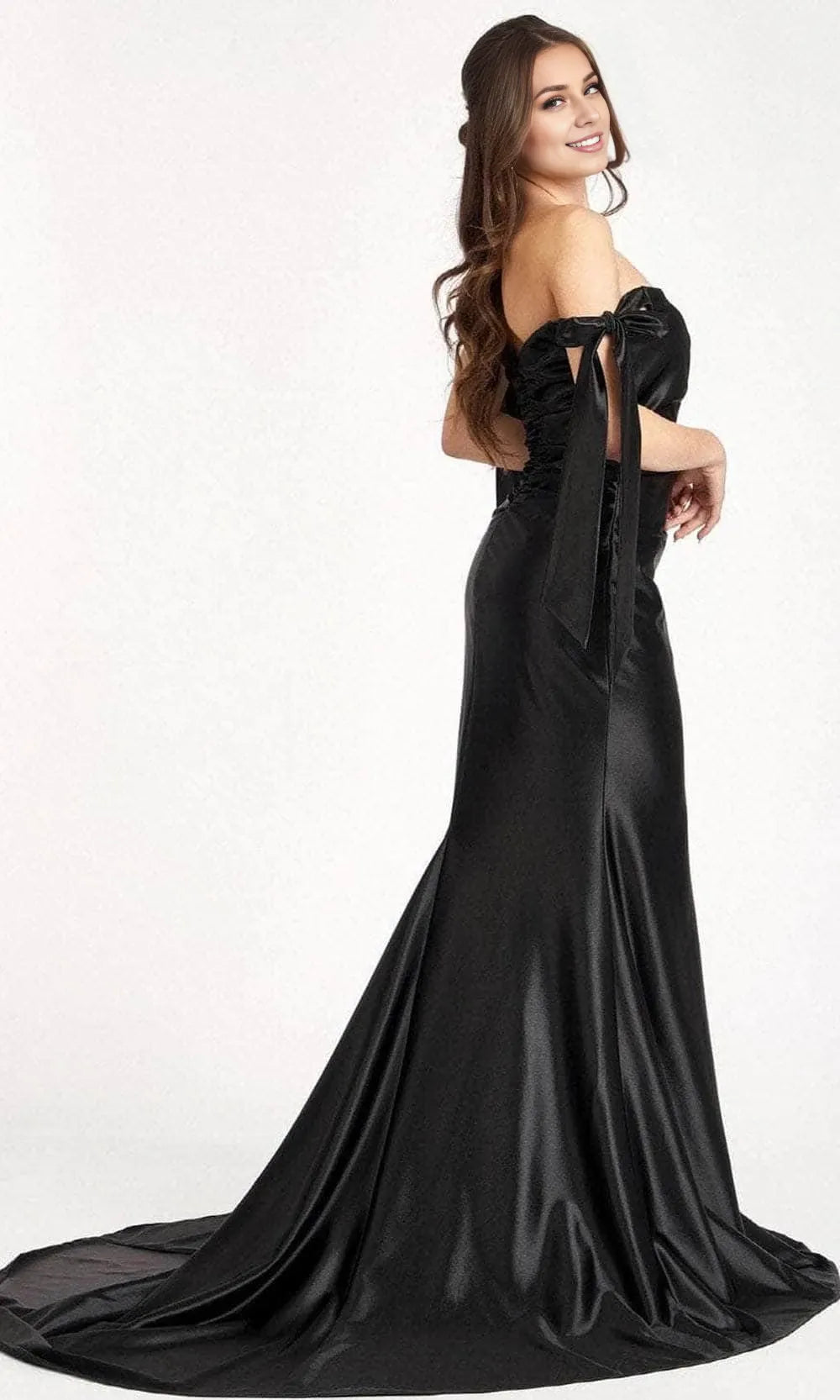 Straight Sleeveless Mermaid Classic Off the shoulder Floor length Prom Dress Hot Sale For Ladies