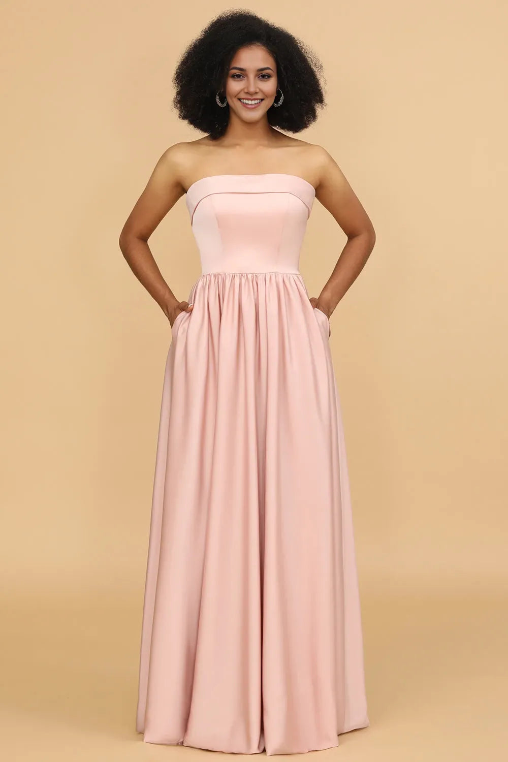 Strapless Sleeveless A-Line Trendy Off the shoulder Floor Length Prom Dress Hot Sale For Women