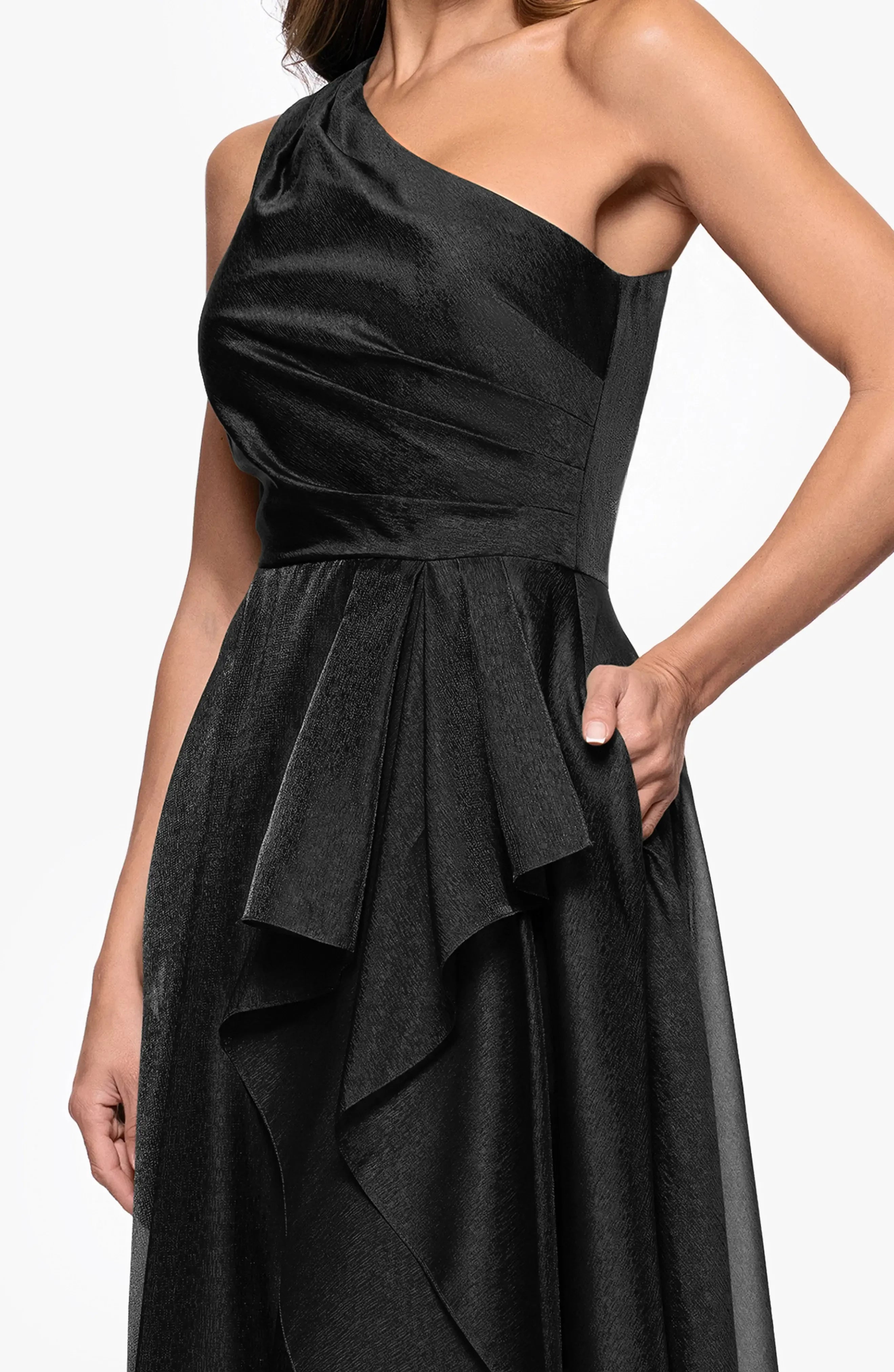 Striking A Line One Shoulder Sleeveless Zipper Back Floor Length Evening Dress