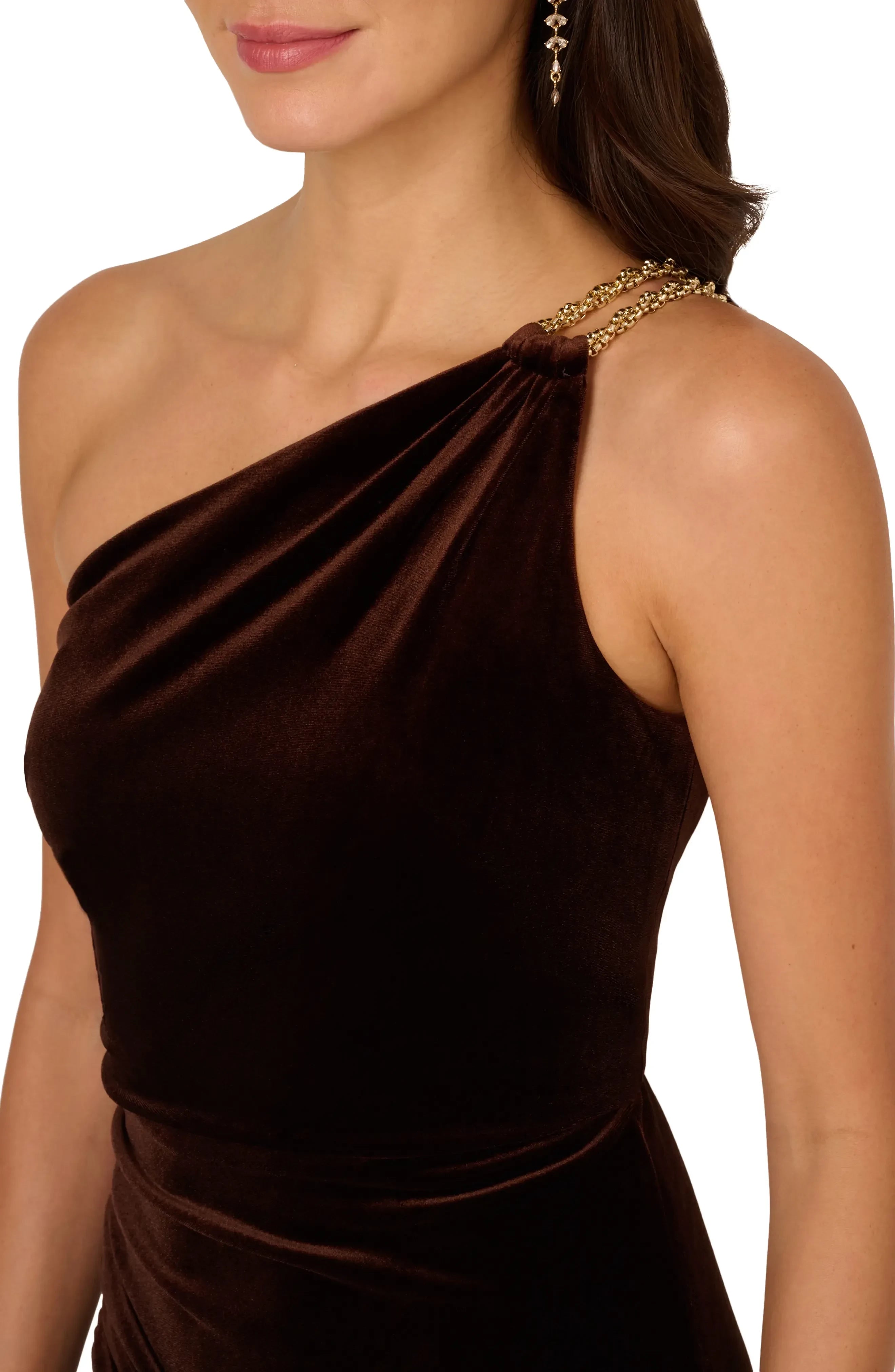 Stunning Sheath One Shoulder Sleeveless Plain Back Floor Length Evening Dress