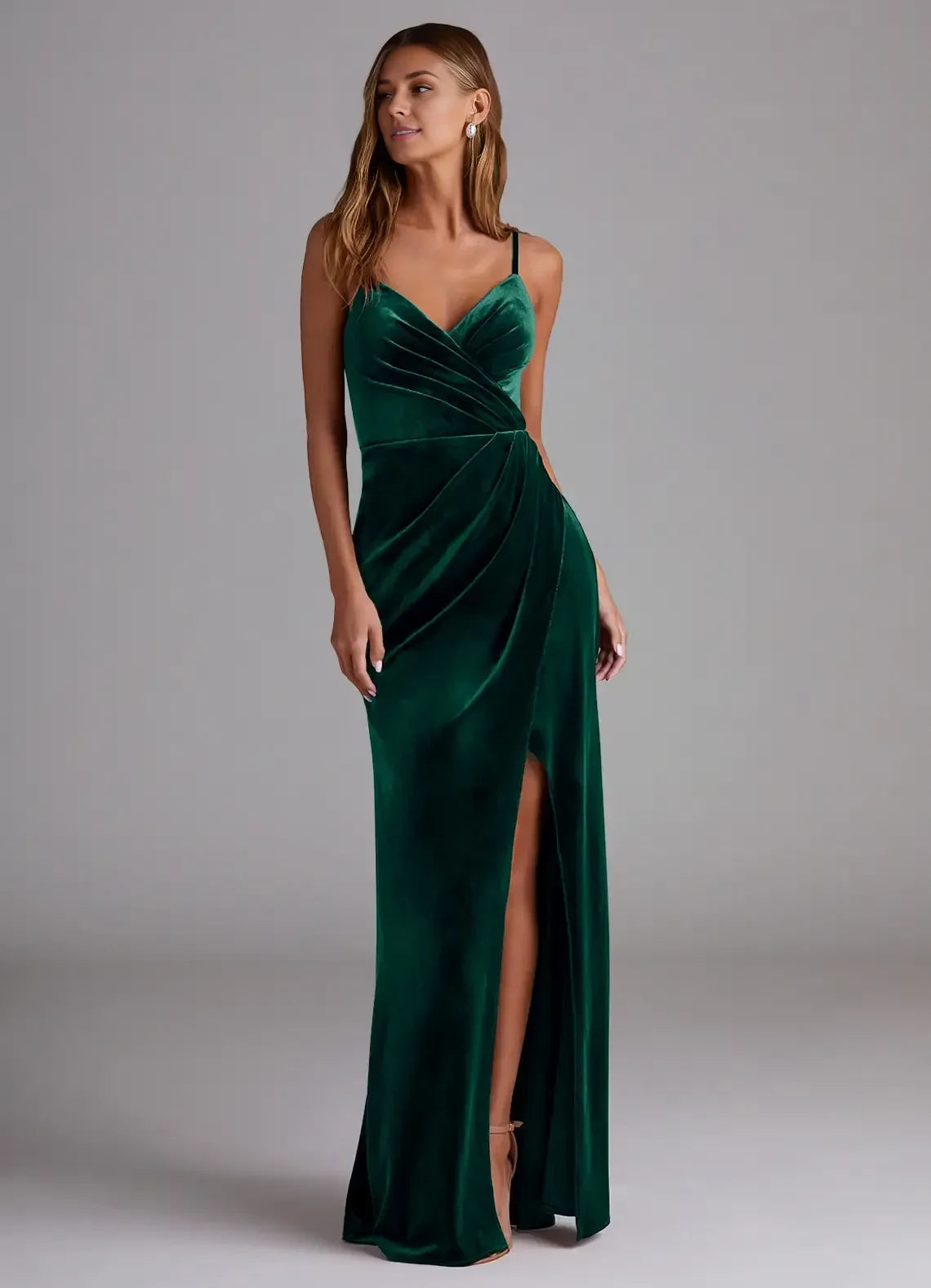 Stunning Sheath Sweetheart Neck Sleeveless Spaghetti Strap Back Floor Length Bridesmaid Dress