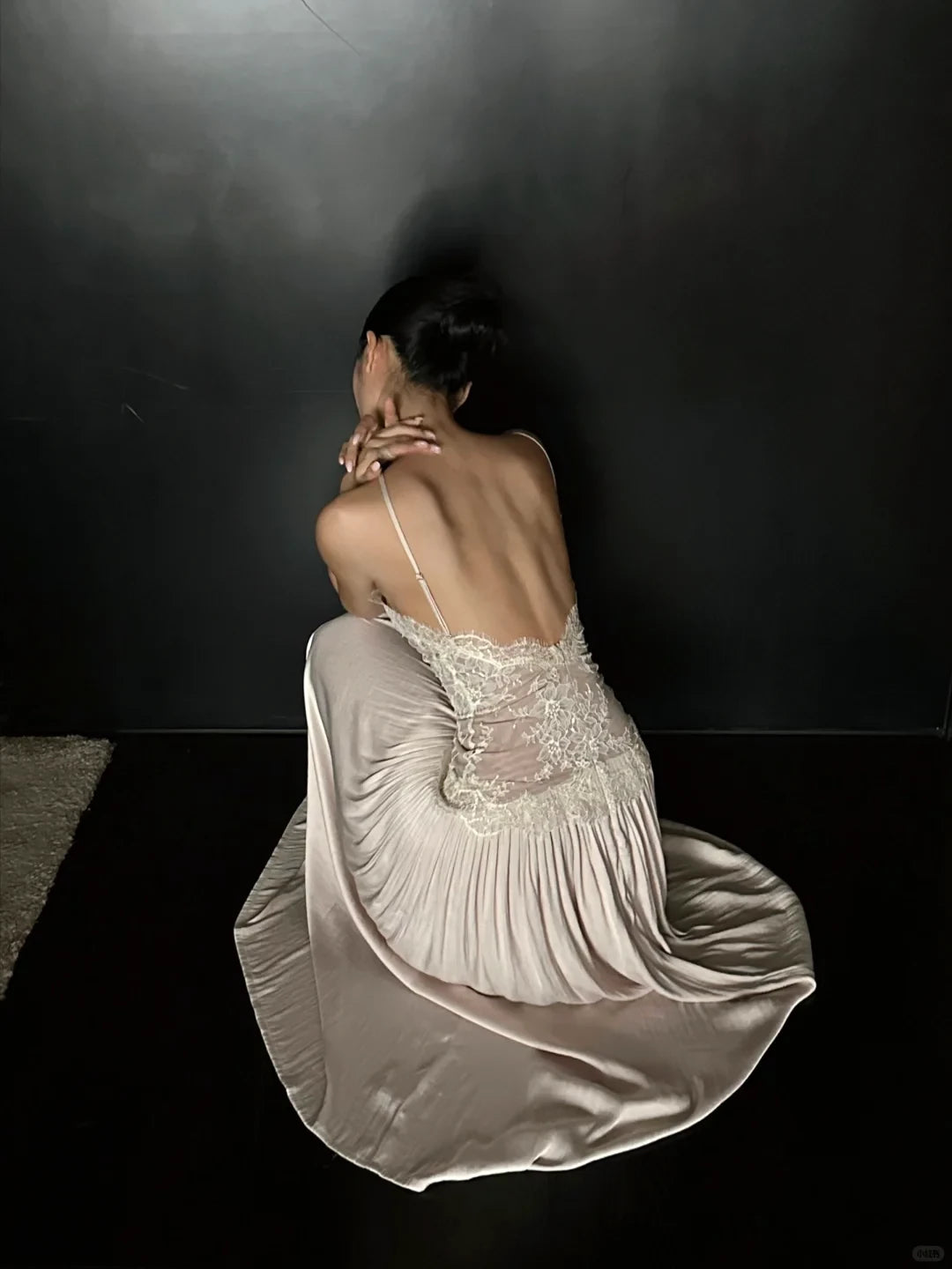 Stunning A Line Halter Lace Satin Open Back Floor length Sleeveless Off-the-shoulder Prom Dress Cocktail Dress Homecoming Dress Evening Dress