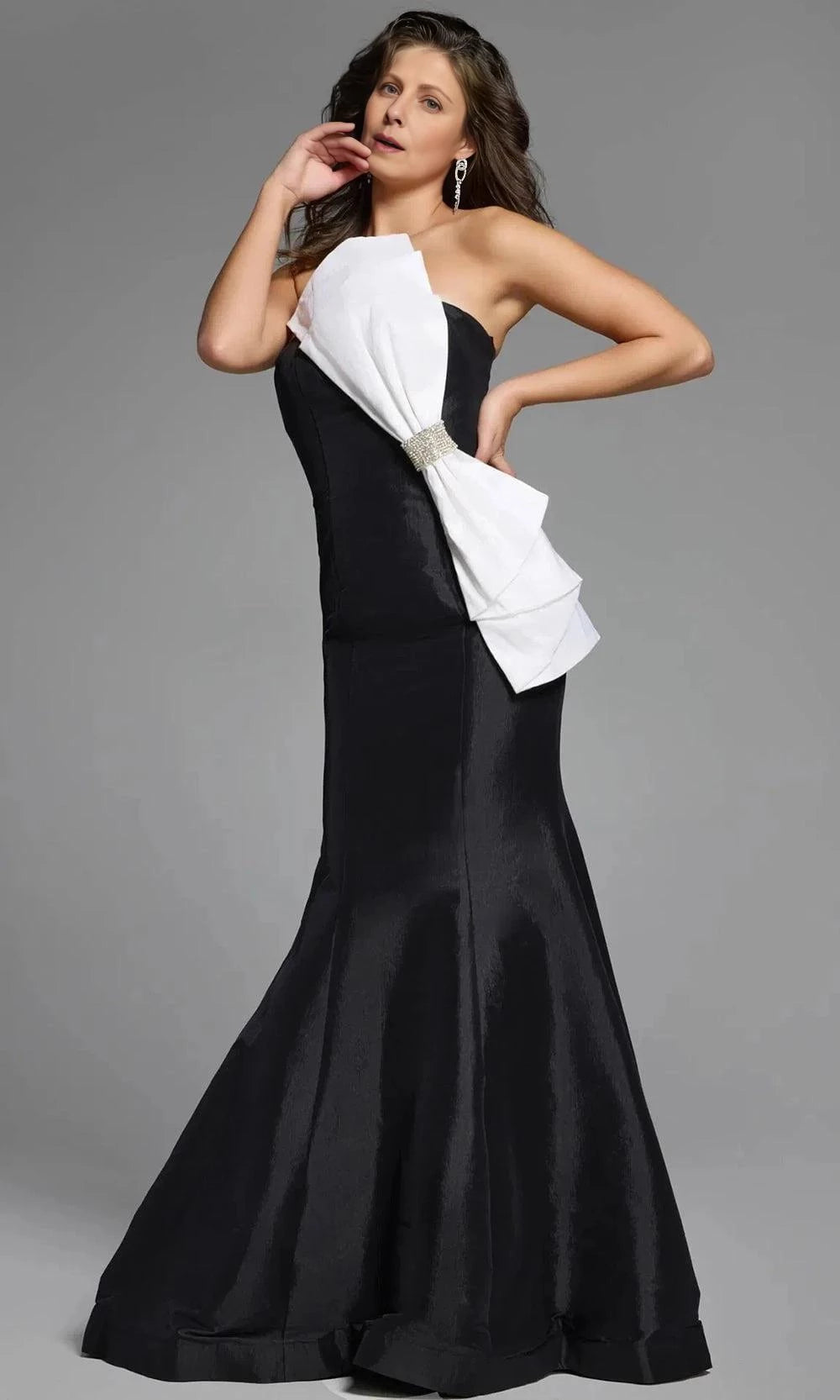 Stylish Mermaid One Shoulder Sleeveless Open Back Maxi Evening Dress Mother of the Bride Dresses