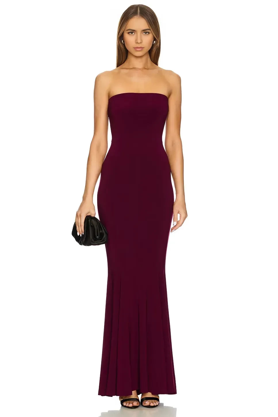 Stylish Mermaid Strapless Sleeveless Floor Length Evening Dress