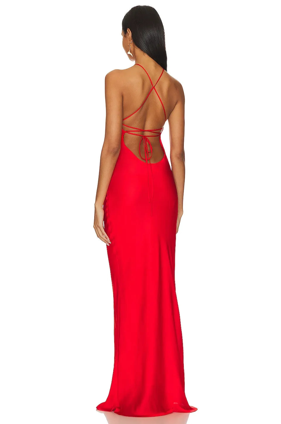 Stylish Sheath Halter Neck Sleeveless Lace Up Back Floor Length Evening Dress