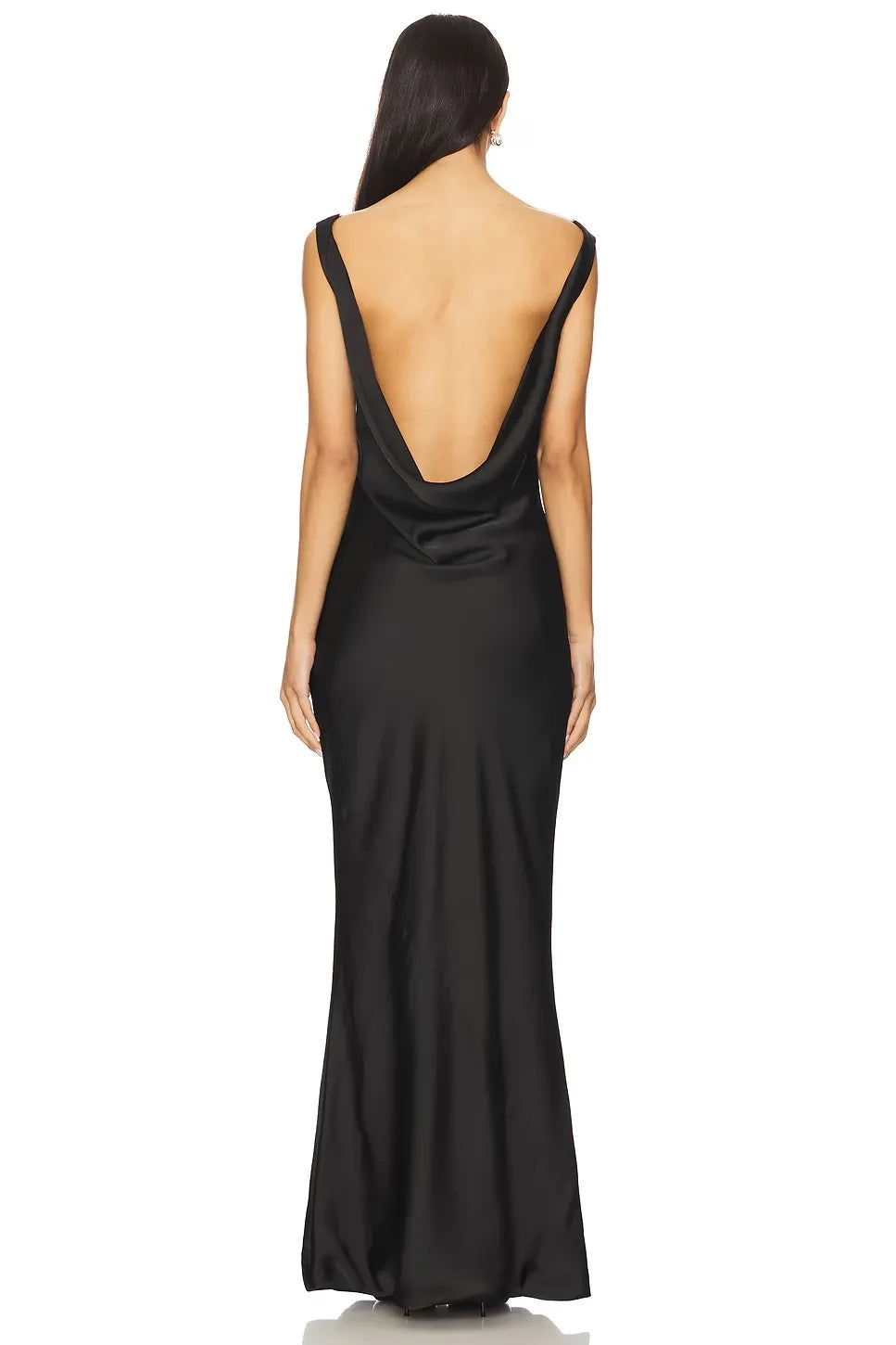 Stylish Sheath Off Shoulder Cap Sleeve Open Back Floor Length Evening Dress