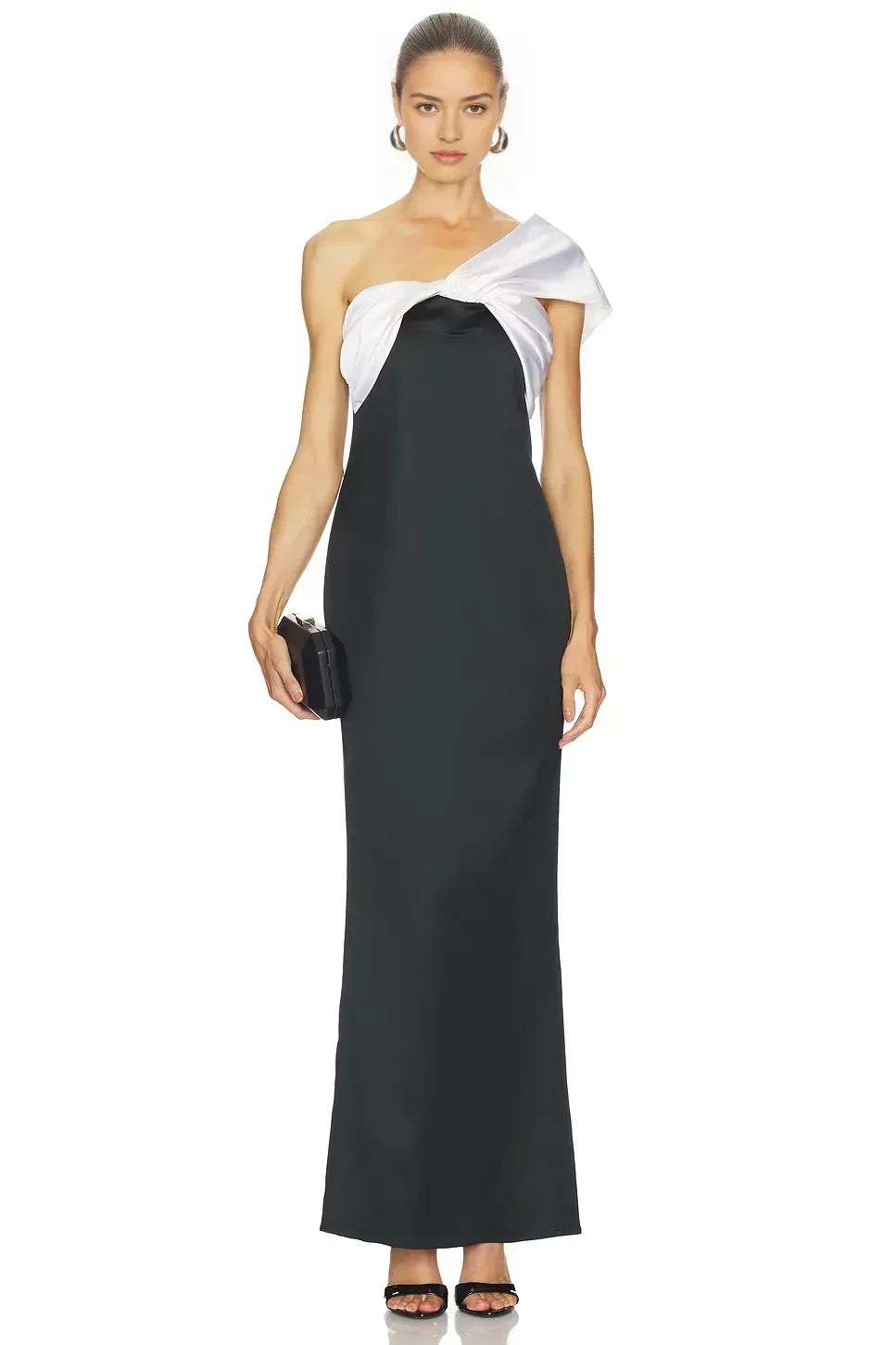 Stylish Sheath One Shoulder Sleeveless Slit Back Floor Length Evening Dress